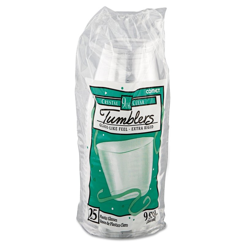 Comet WNA Transparent Tumbler, 9 Fl Oz - 25 Count (Pack of 20)