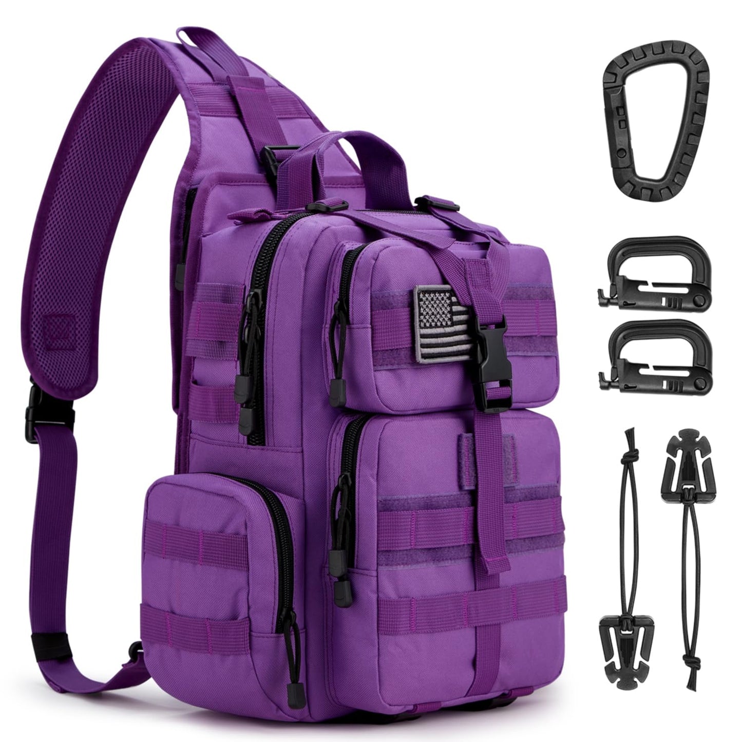 G4Free Tactical EDC Sling Bag Backpack with Pistol Holster Military Shoulder Range Backpack for Concealed Carry