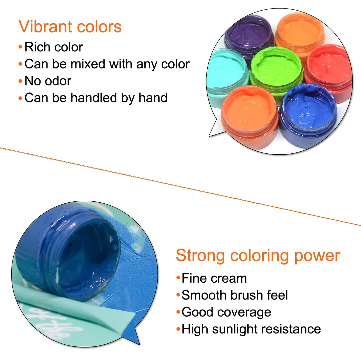 BOOLOOEN 24 Chalk Paste Paint, Chalk Art Paste for Drawing on Wooden Boards and T-Shirts