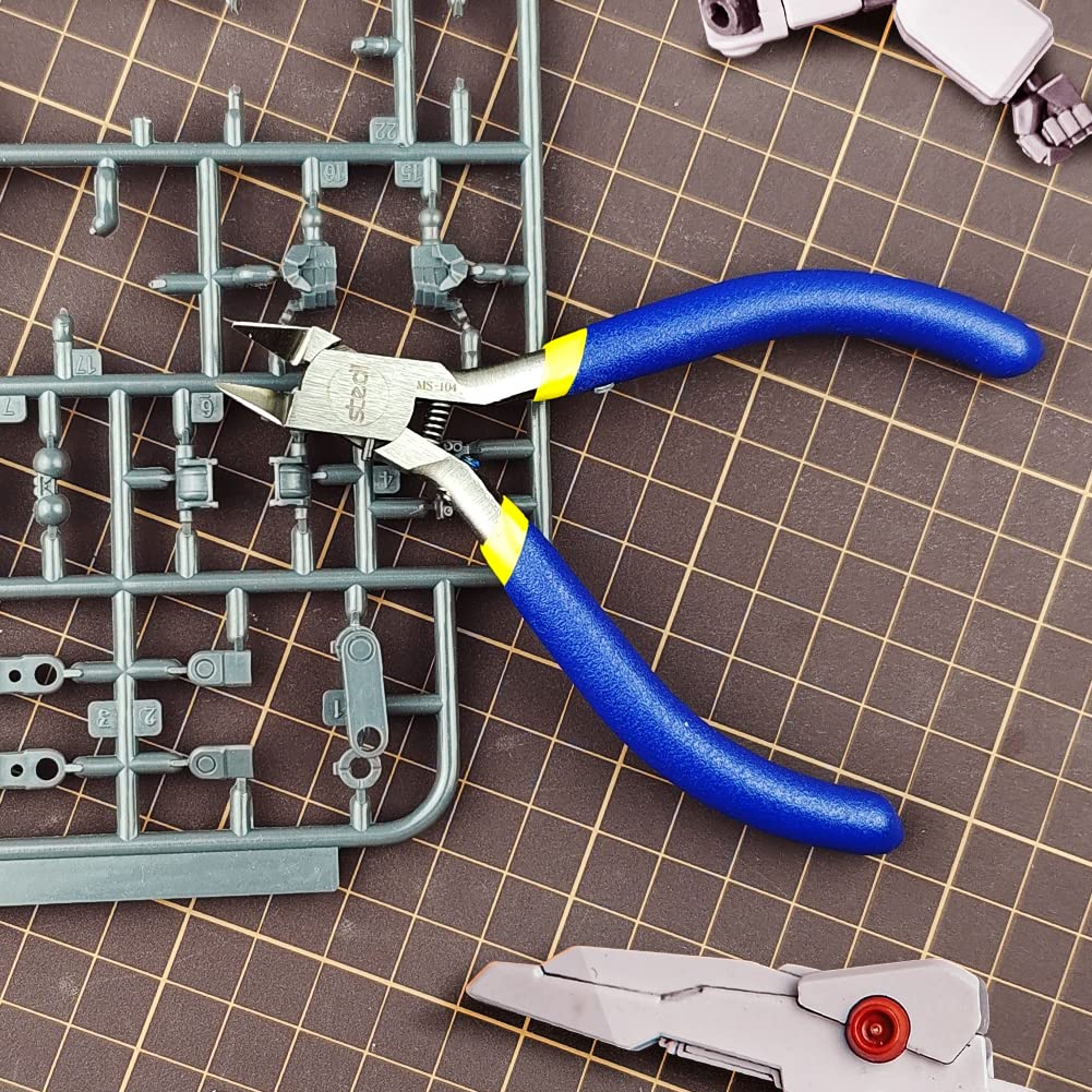 stedi 4.7-inch Model Nipper, with Ultra-thin Single-edge and Blade Case Plastic Model Tools for Gundam Repairing Plastic Model and Fixing,Blue