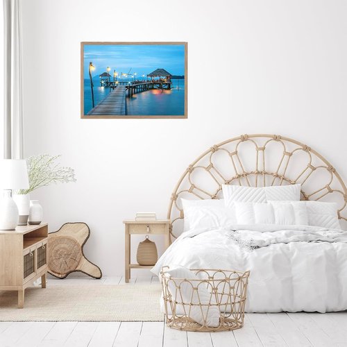 JCJMY 16x24 Picture Frame - Rustic Brown Wall Gallery Frame for Photos & Canvas in Horizontal/Vertical Formats
