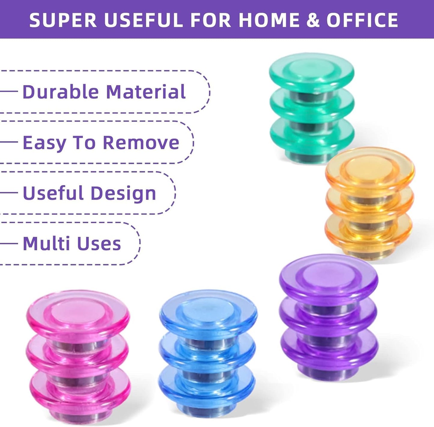 DIFIT 10 PCS Fridge Magnets, Small Round Refrigerator Magnets, Cute Whiteboard Magnets for Kitchen Home Office Gift