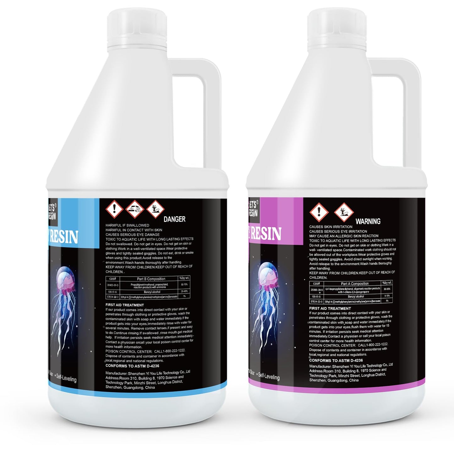 LET'S RESIN Epoxy Resin Kit,1 Gallon Bubble Free & Crystal Clear Epoxy Resin for Casting, DIY, Art, Molds,Jewelry(Including 0.5 Gallon Resin + 0.5 Gallon Hardener)