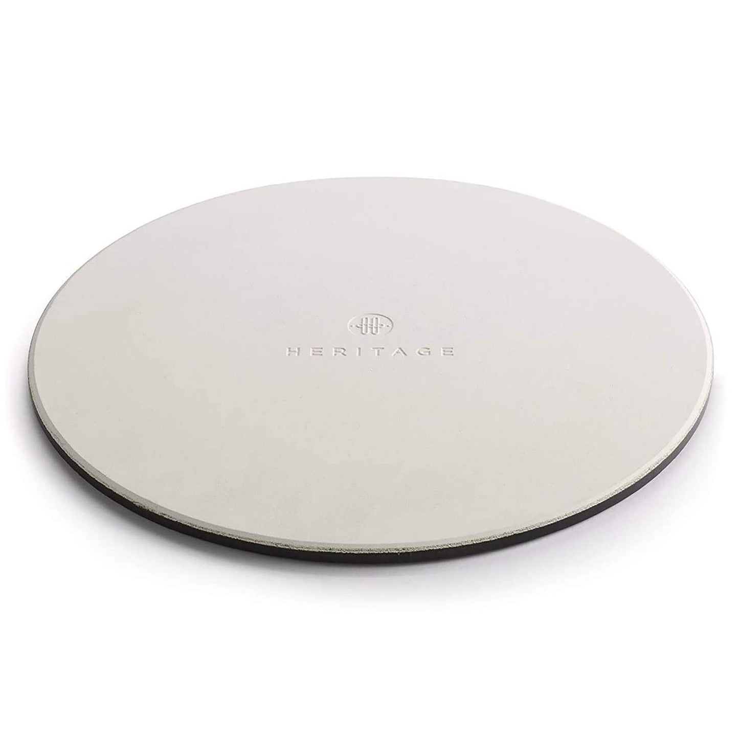 Heritage 15" Ceramic Pizza Stone Set - Non-Stick, Stain-Free with Bonus Cutter - Black