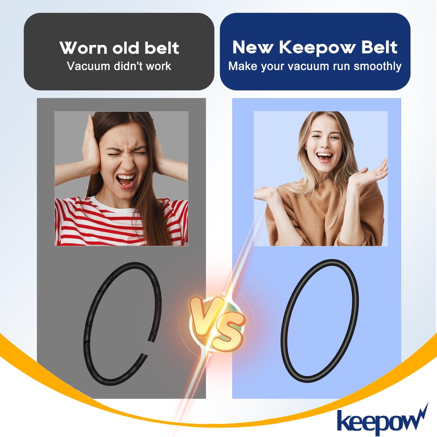 KEEPOW Rock Tumbler Belts Replacement Set Compatible with KomeStone Rock Tumbler K1 & K1 Pro & K3, 10 Pack