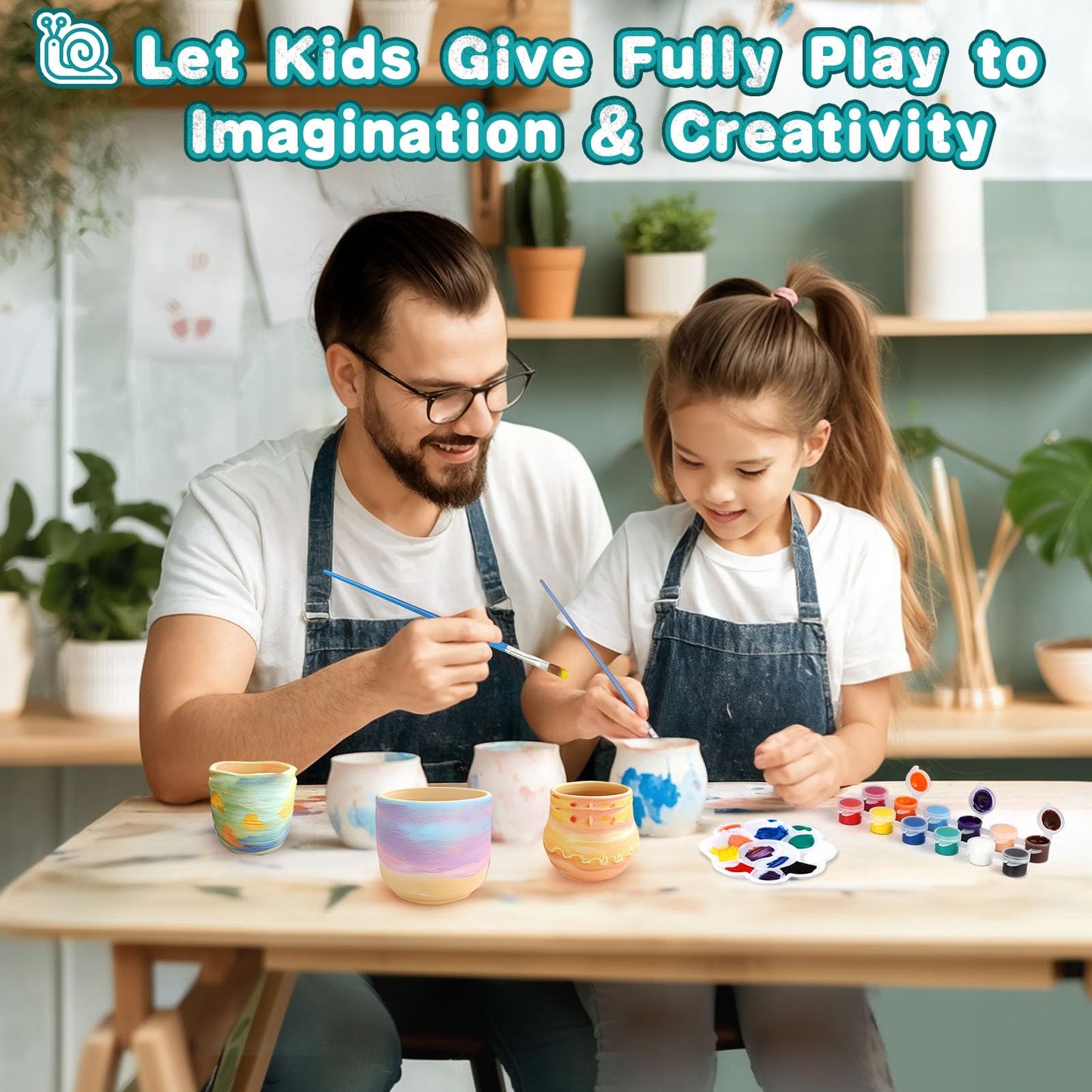 Pottery Wheel for Kids-Complete Pottery Painting Kit Arts and Crafts for Kids Ages 8-12, Clay Sculpting Tools with 1.7lb Air Dry Clay, Birthday Christmas Gifts Toys for Boy Girls Age 6 7 8 9 10 11 12
