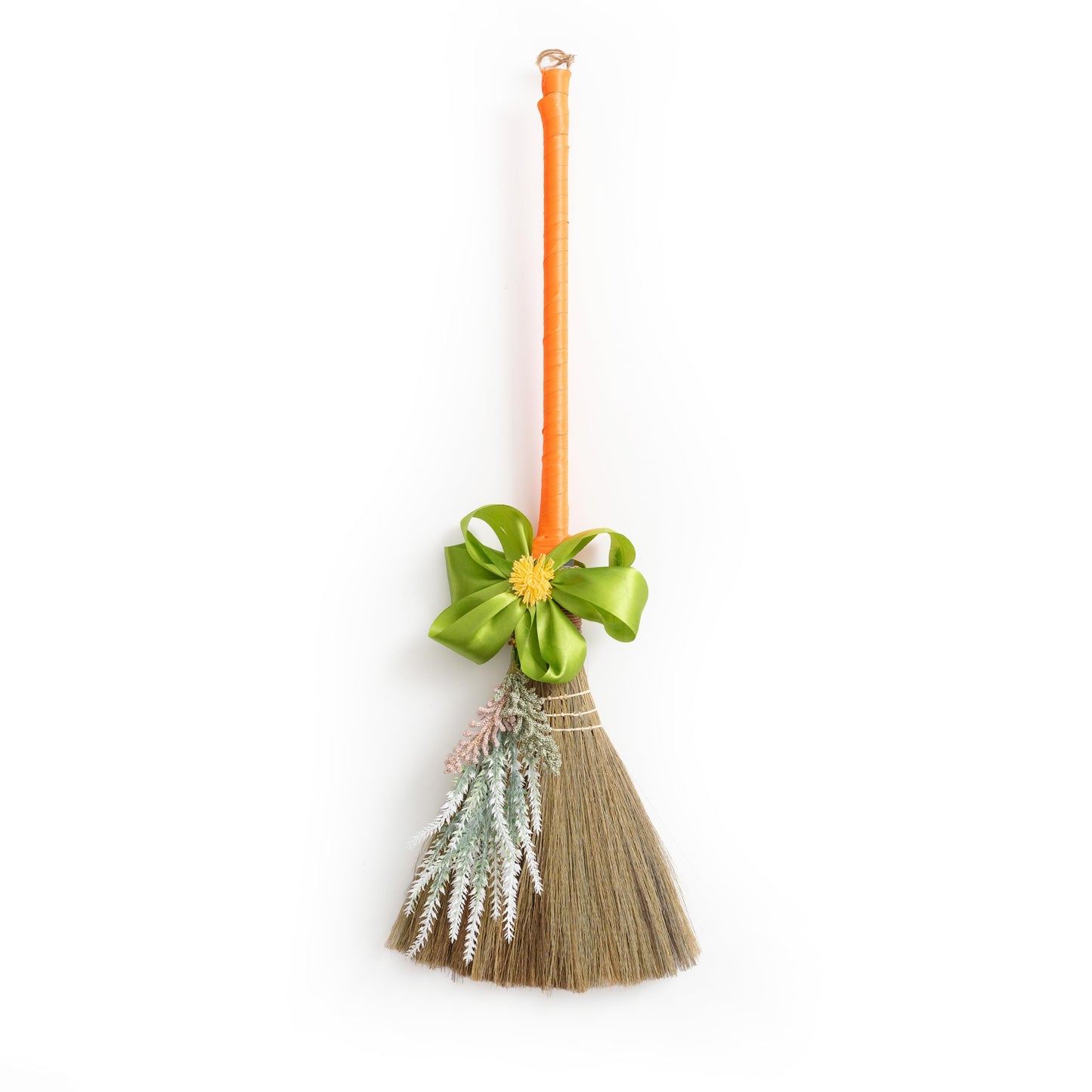 BMart Home Natural Whisk Sweeping Hand Handle Broom - Vietnamese Straw Soft Broom for Cleaning Dustpan Indoor - Outdoor - Decorative Brooms - Wooden Handle - 9.84'' Width, 29.75" Length