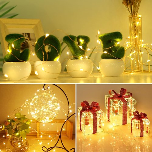 Kolpop 30 Pack LED Fairy Lights - 7FT Battery Operated Mini Twinkle String Lights | Waterproof Warm White for Christmas & Parties