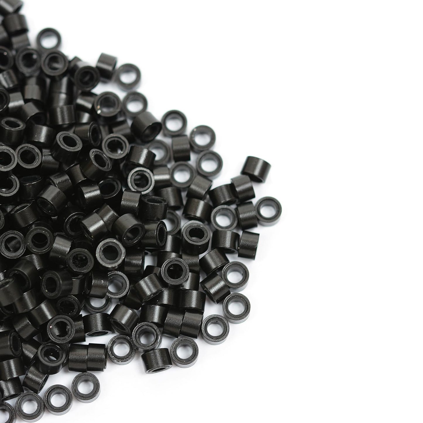 2500 Pcs/lot Silicone Lined Micro Links Ring Beads Hair Feather Extensions 5.0X3.0X3.0mm Hair Beads