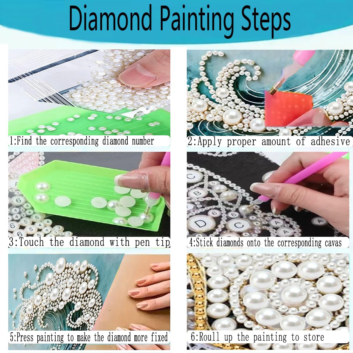 GEMFAMILY 5D Diamond Painting Kits for Adults,DIY Special Shaped Diamond Art Kit for Mandala,Pearl Diamond Dots Painting Crystal Rhinestone Gem Art for Home Wall Decor 11.8 X 11.8 Inch