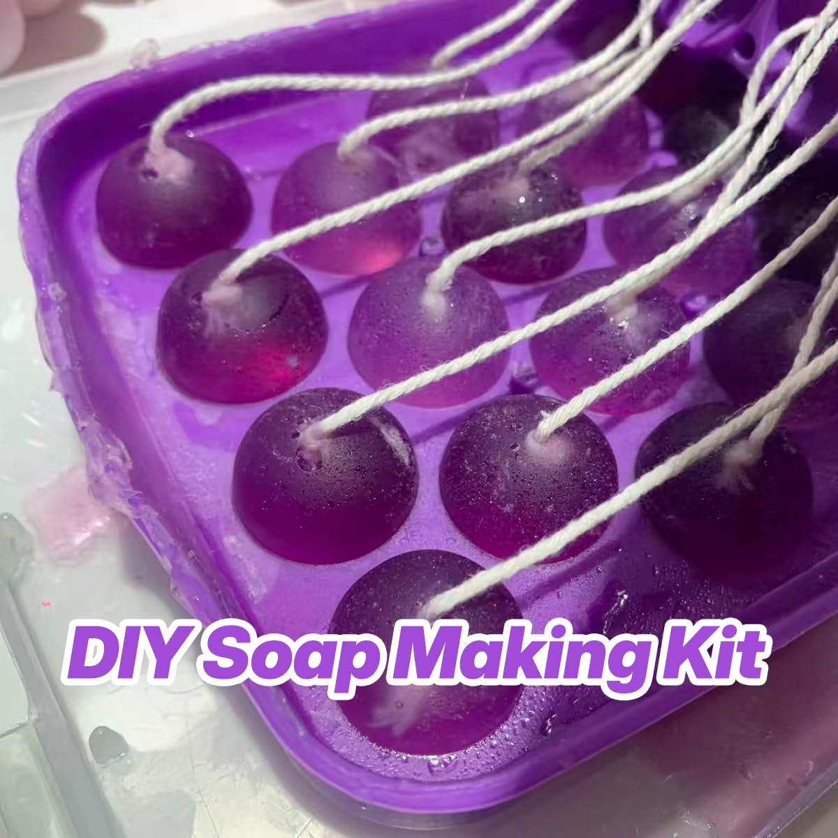 Silicone DIY Soap Making Kit Grape Soaps Molds Handmade Making for Mother's Day Without Soaps