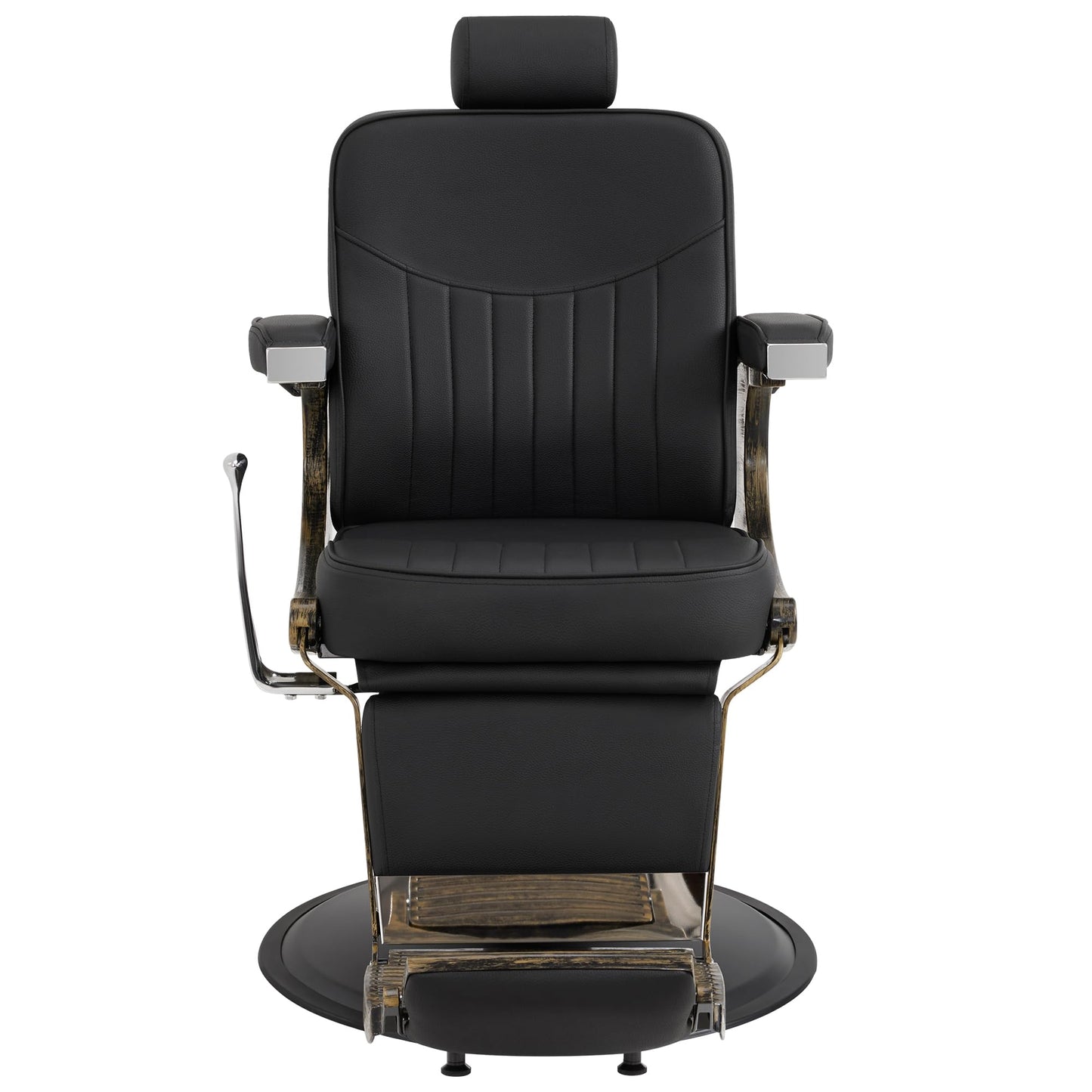 BarberPub Vintage Barber Chair Heavy Duty Metal Frame All Purpose Hydraulic Recline Beauty Salon Spa Equipment 2905