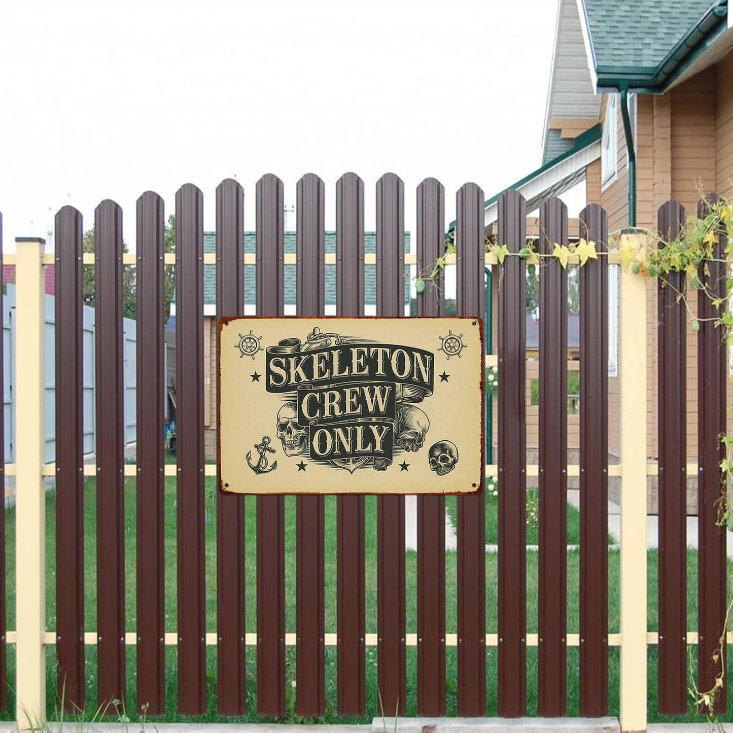 Skeleton Crew Only Metal Sign Posters Decor The Space You Can Think Of Living Room Bedroom Kitchen Bathroom Garden Farm Funny 8 * 12 Inch Wall Decor