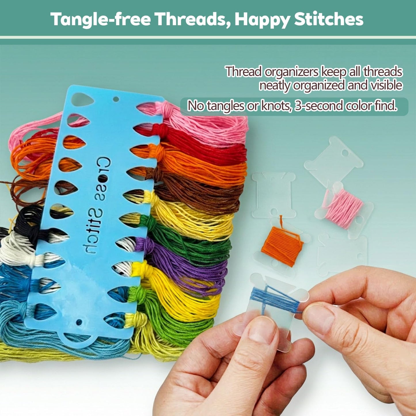 CLRDIVA First Embroidery Kit for Beginners: Pre-Printed Needlepoint Starter Kits with Complete Tools & Step-By-Step Videos Guide - Zero Stress to Learn 31 Stitches - Adults Relaxing DIY Craft Hobby
