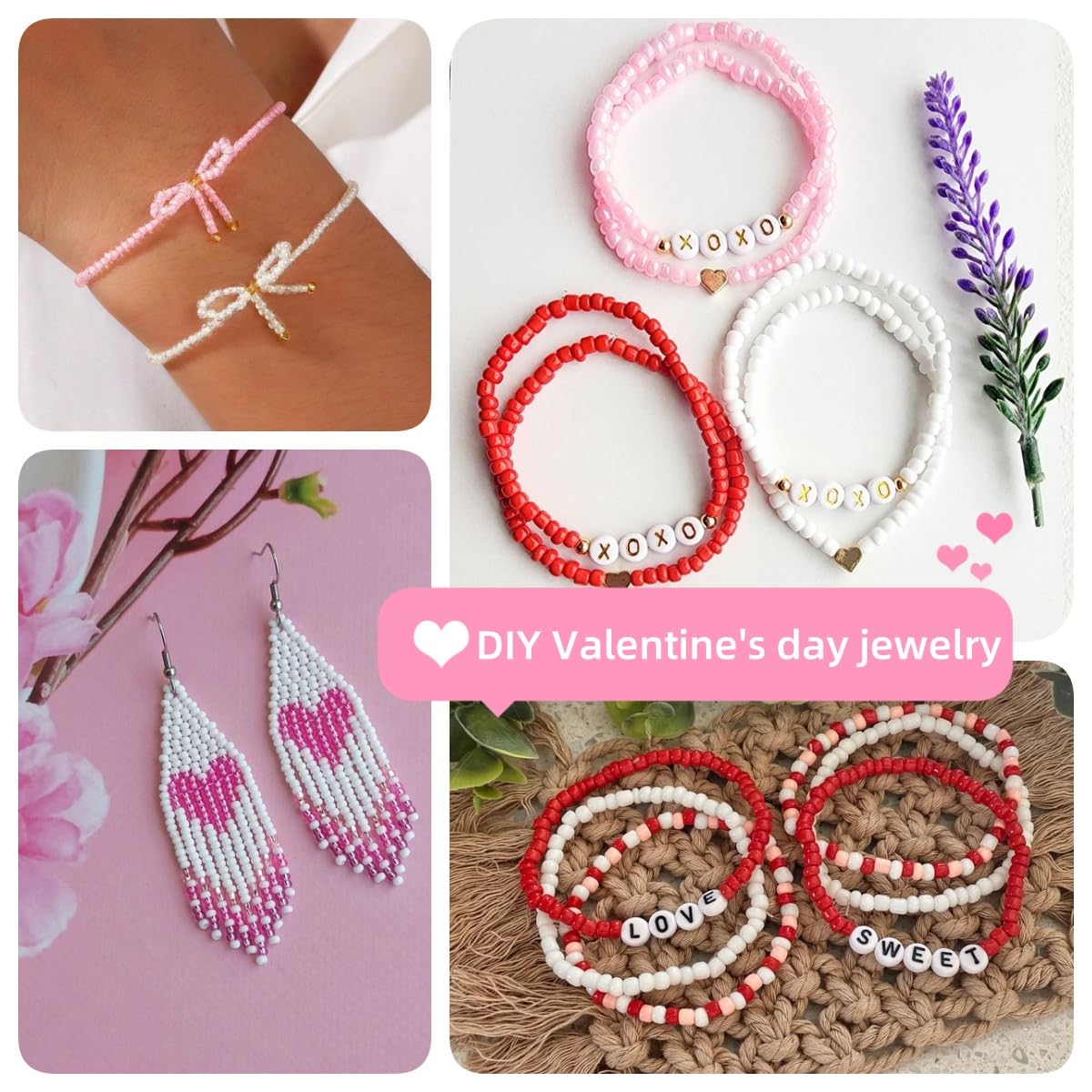Friendship Bracelet Kit 3mm Seed Beads, 30000 Pcs 8/0 96 Colors Small Glass Beads Embroidery Kit with Letter Bead Charms for Jewelry Making Gifts Necklaces Waist Beads DIY Arts and Crafts for Adults