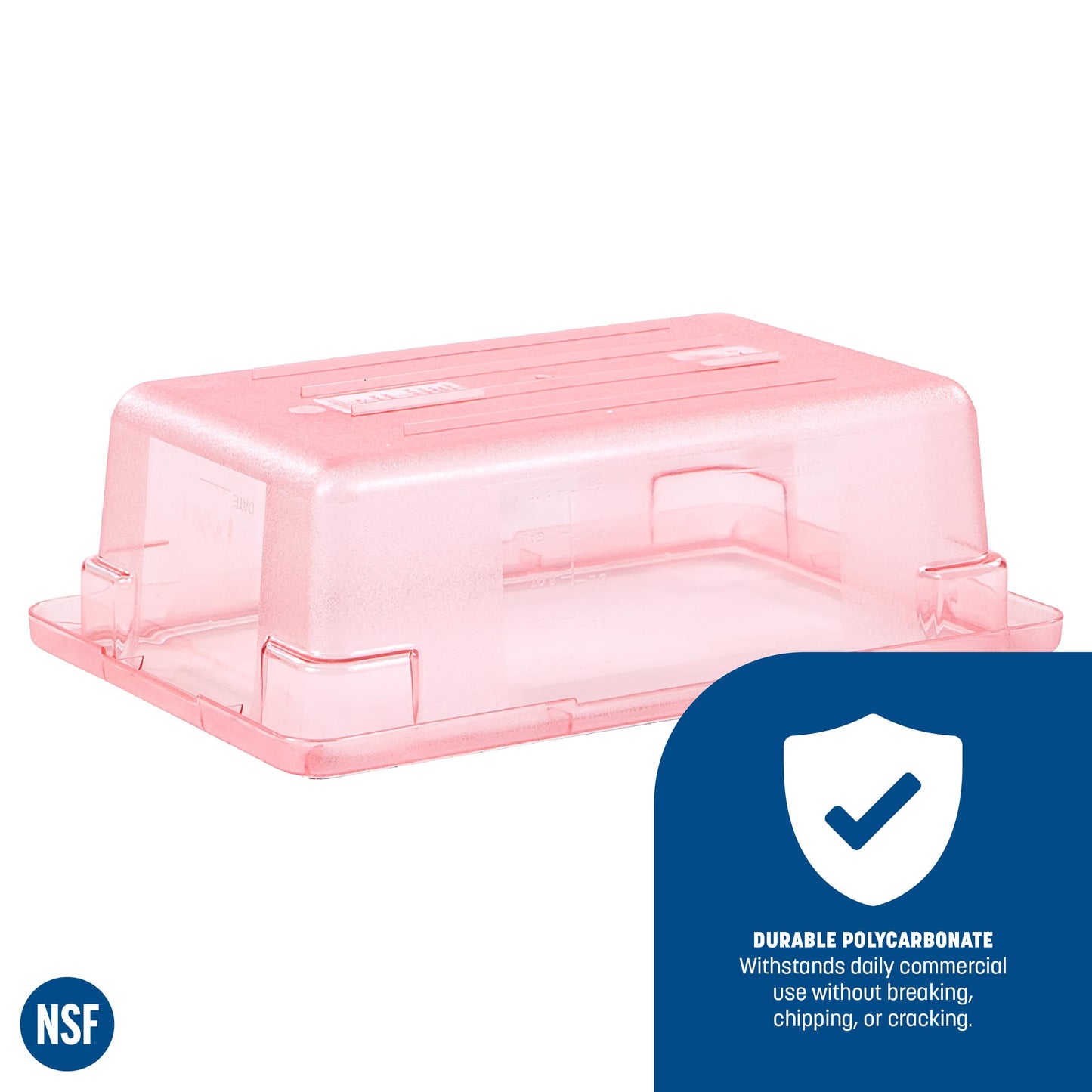 Carlisle FoodService Products 10611C05 StorPlus 3.5 Gallon Color-Coded Box 18" x 12" x 6", Red