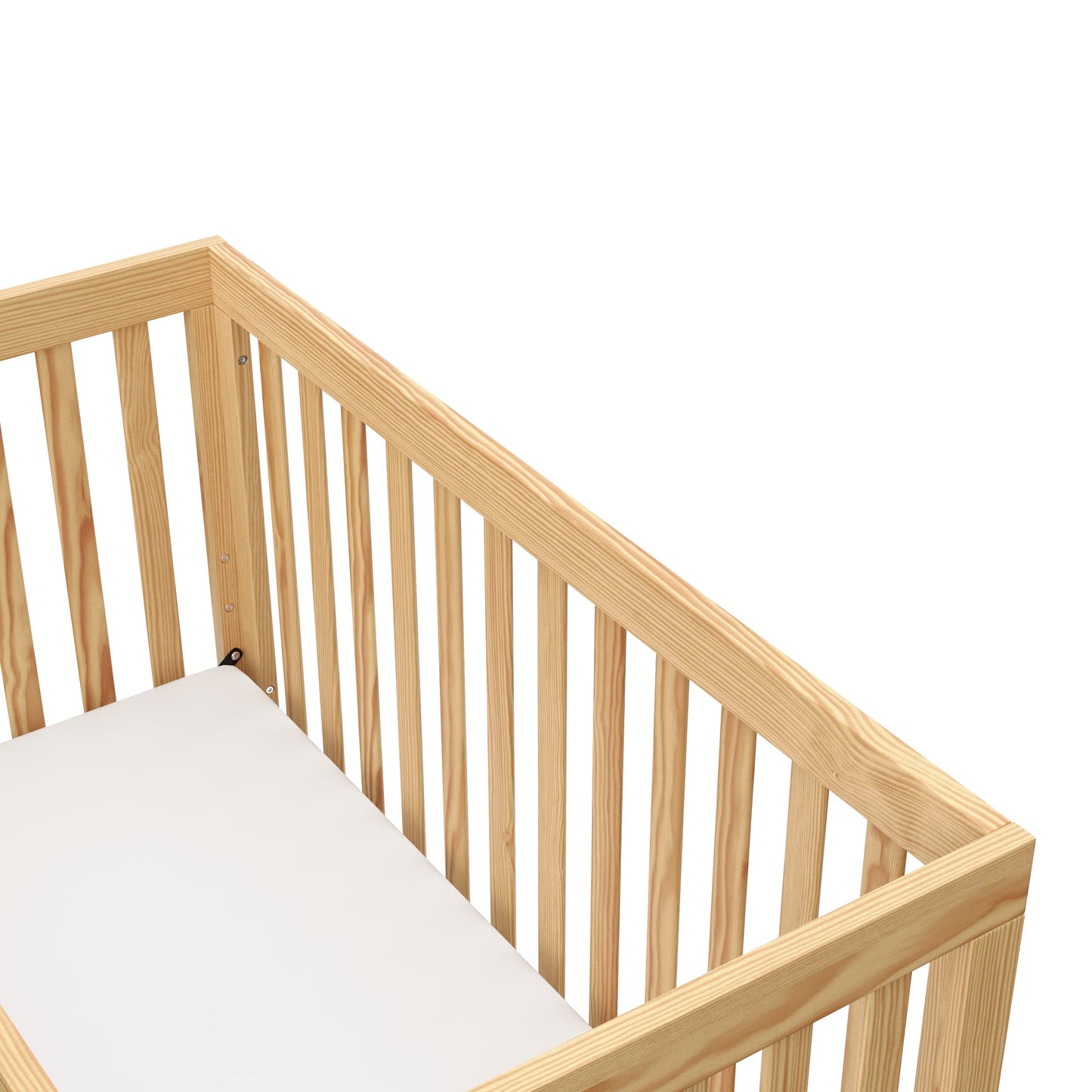 Storkcraft Beckett 3-in-1 Convertible Crib – GREENGUARD Gold Certified, Fits Standard Crib Mattress, Converts to Toddler Bed and Daybed, 4 Mattress Heights, Grow-with-Me Design (Natural)