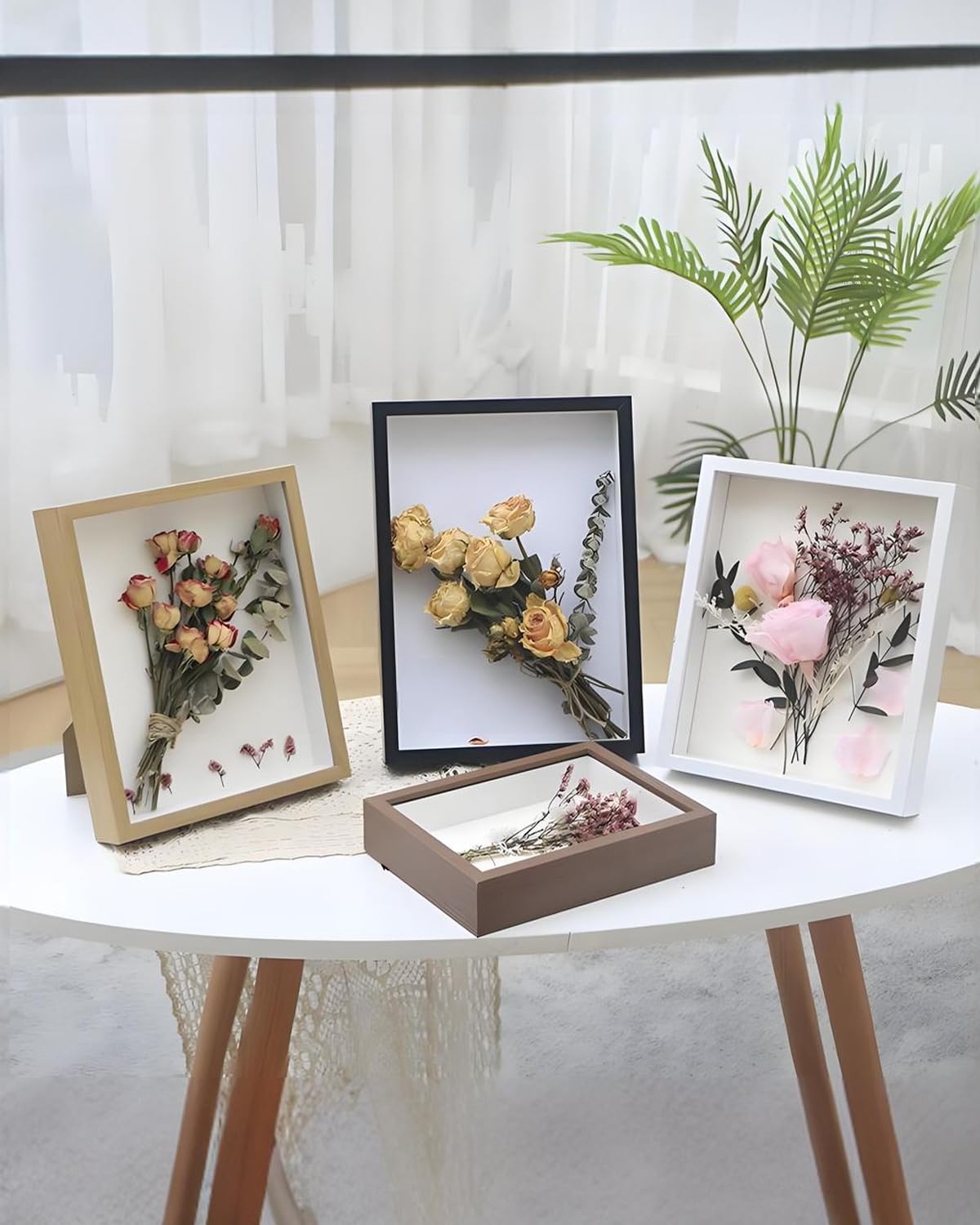 8"x8" Shadow Box Display Frame with Slot,Top Loading Adventure Archive Case, MDF & Acrylic Panel, for DIY 3D Travel Memories Tickets Pictures Dry Flowers Awards Medals Piggy Bank, Black