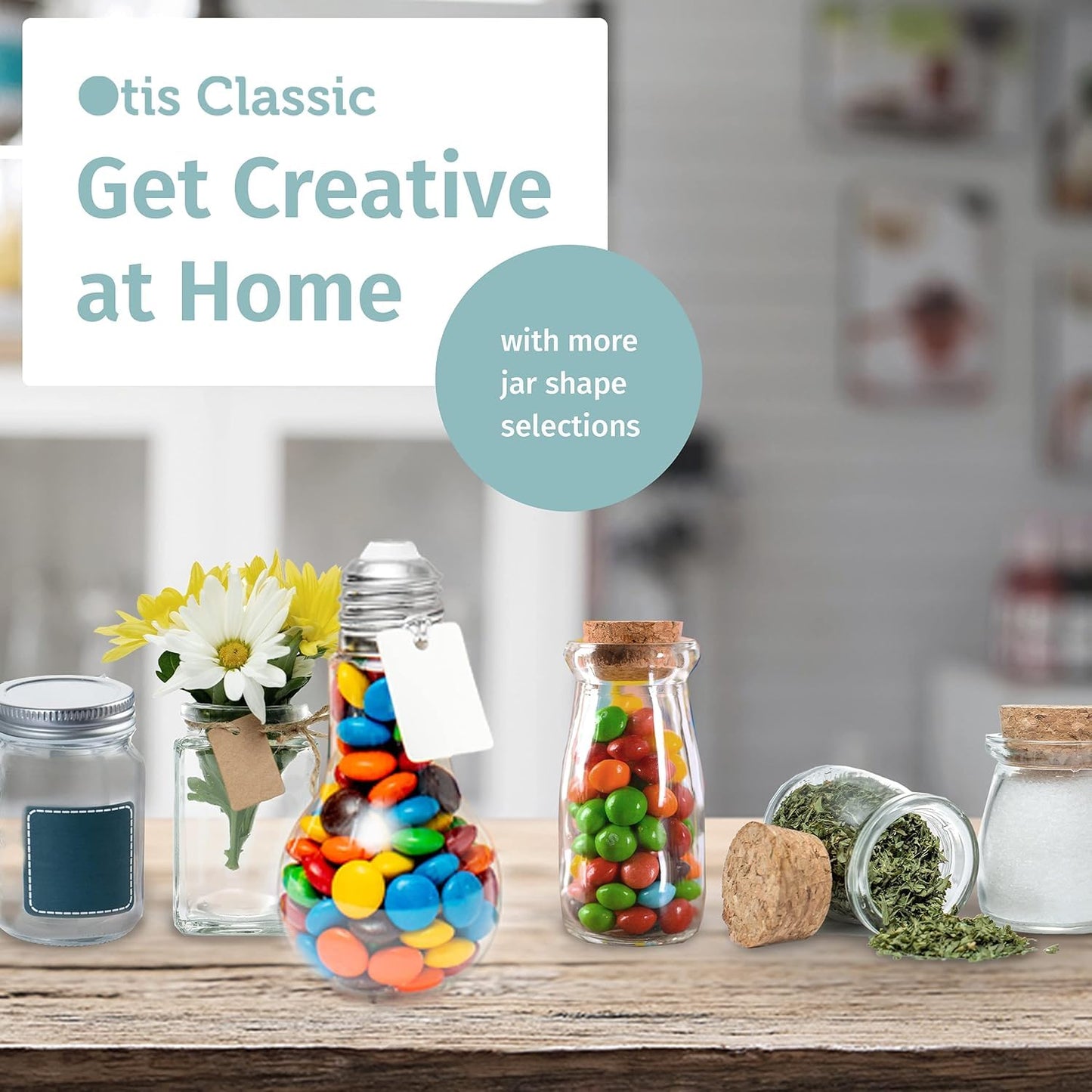 12 Pack Empty Candle Jars, 100ml Mini Square Glass Bottles with Stoppers, Mini Jars w/Cork Lids for Crafting Candles, Wedding Favours & Potions