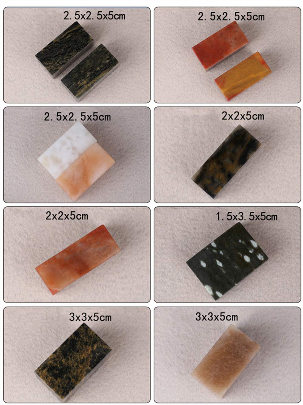 Blank Seal Set Stone Seal Engraving Kit Stone Carving Set Stone Engraving Tools (16 Stone)