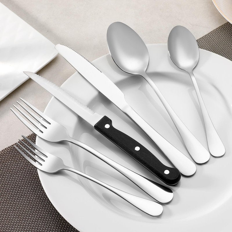 8 Pcs Large Tablespoons Set, Food-Grade Stainless Steel Soup Spoons, Metal Cutlery Spoon, Dinner Spoon, Spoons Silverware for Home, Kitchen or Restaurant, Mirror Polished, Dishwasher Safe 8 Inch