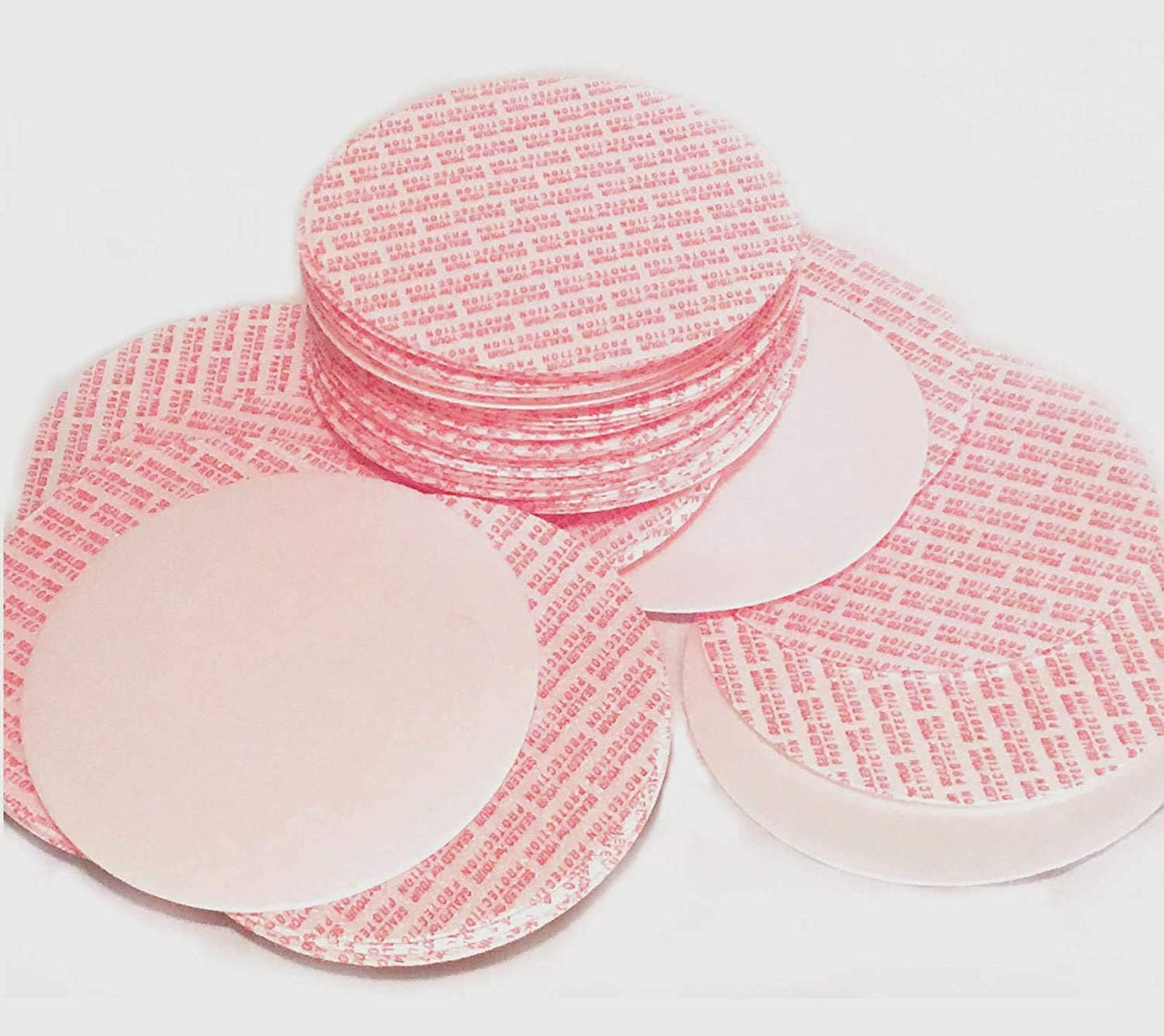 100 PCS Pressure Sensitive Torque Activated Seals Cap Liners - 50mm (1.97") for Glass & Plastic Bottles