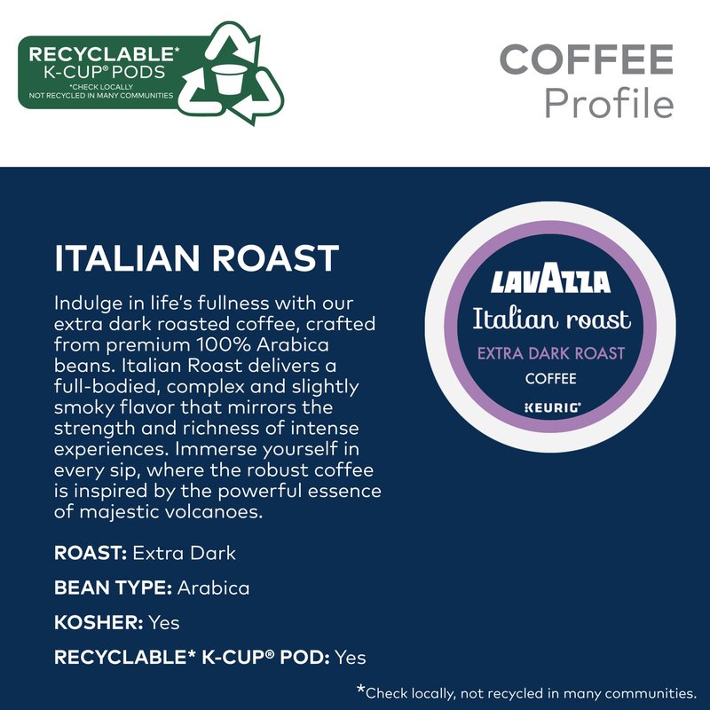 Lavazza Coffee Variety Pack, Keurig Single-Serve K-Cup Pods, 64 Count