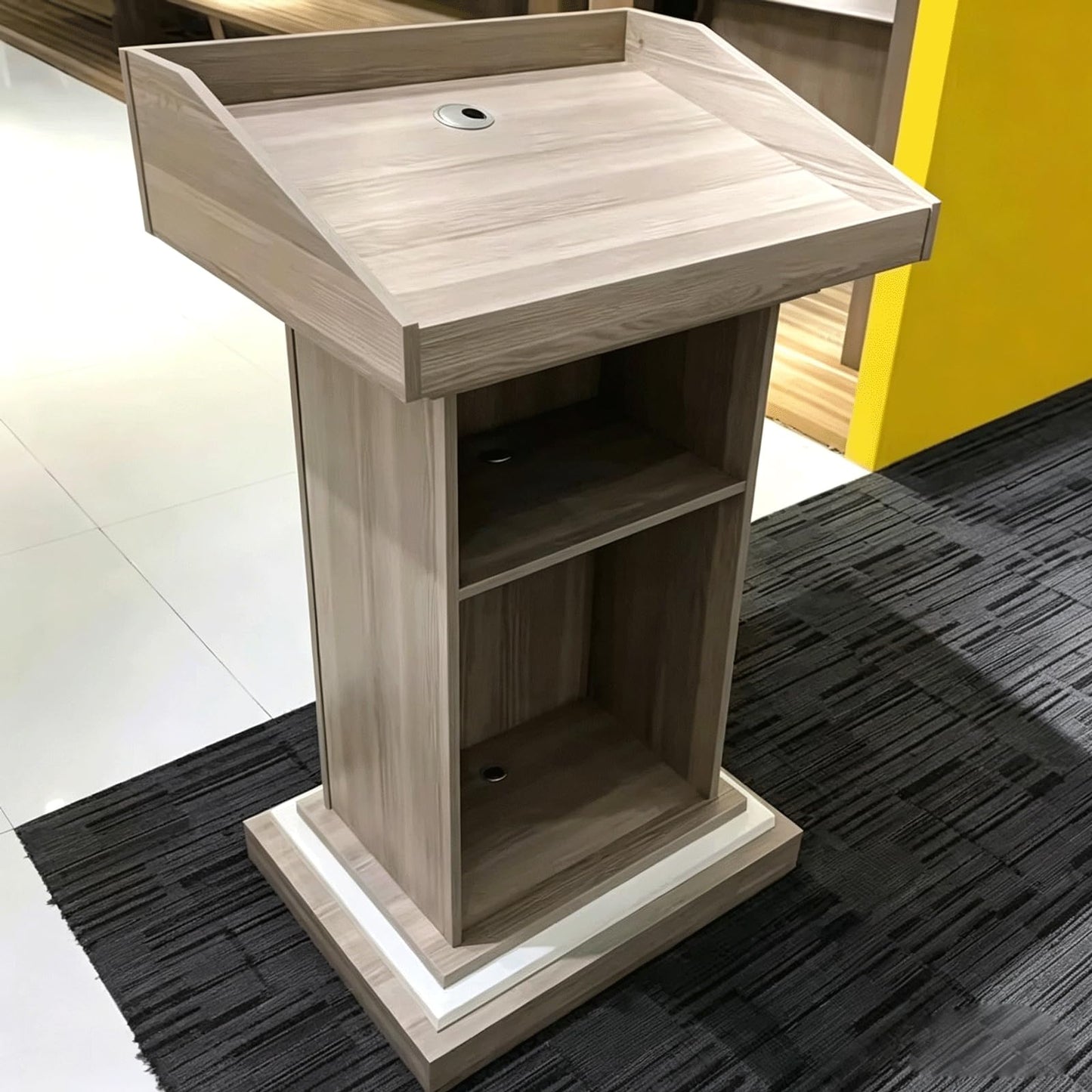Podium Stand Podium Stand Wooden Lecterns with Storage Shelf Church Pulpits Teacher's Podium Lecture Hall Office Meeting Podiums Has Many uses