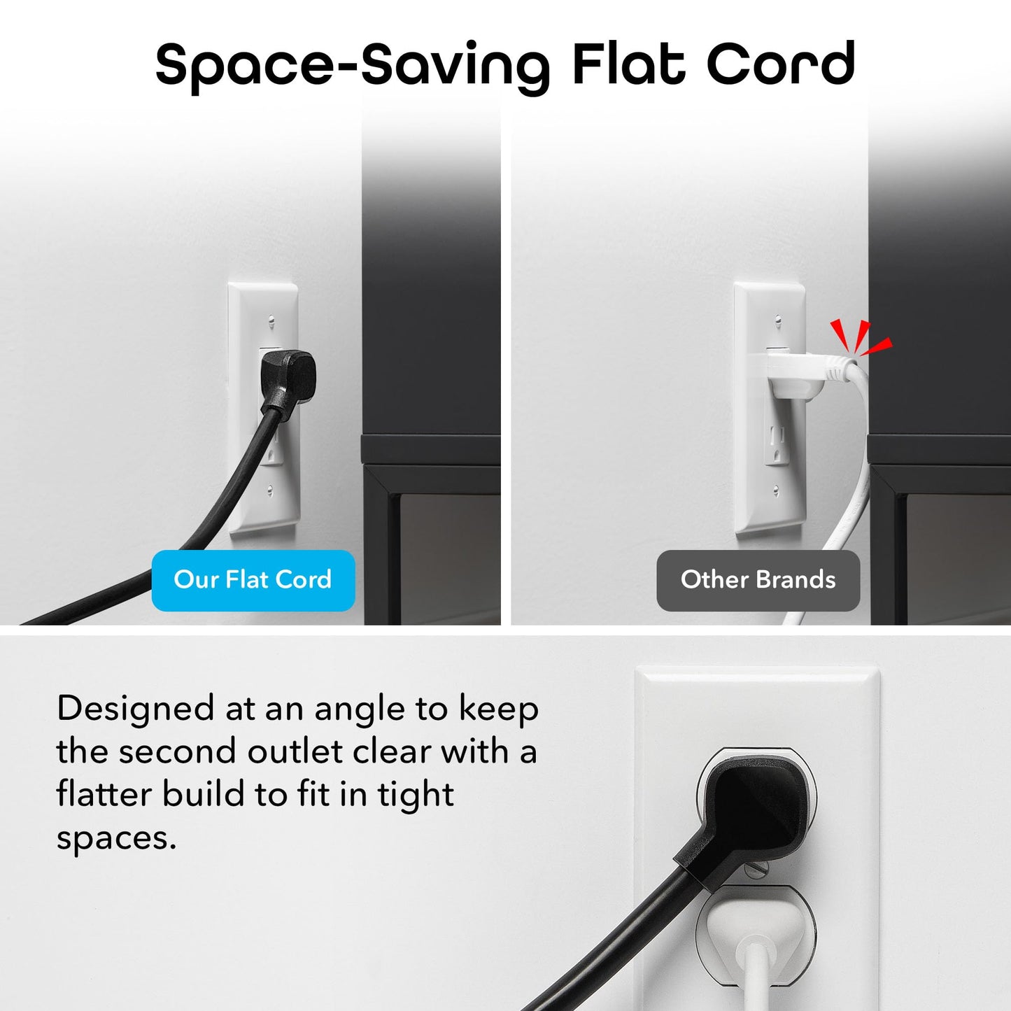 Geeni Smart Plug Power Strip, 6 Outlets and 2 USB Ports, 6 ft. Cord, Surge Protector with Voice Control, WiFi Control, Compatible with Alexa & Google Home, No Hub Required, Black