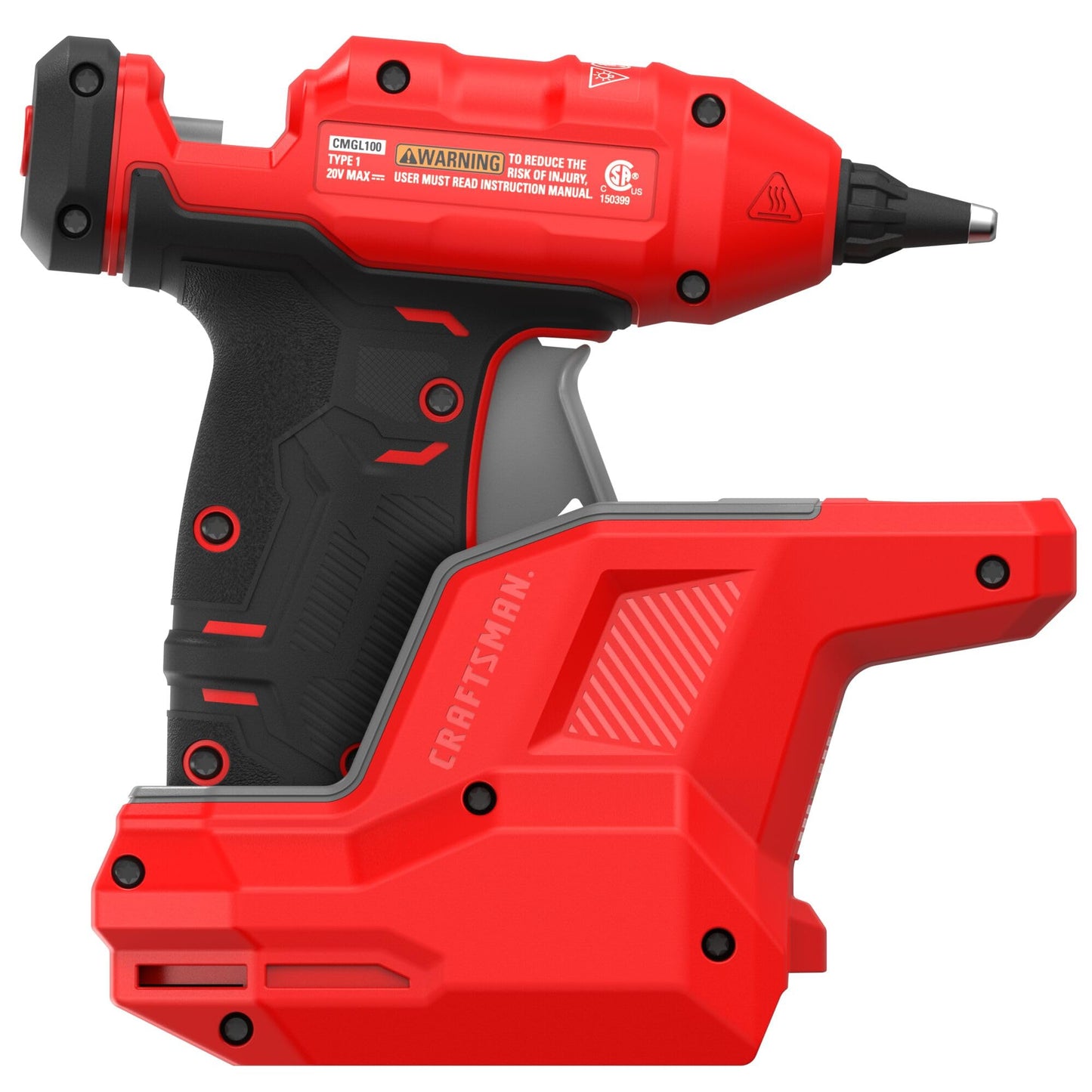 CRAFTSMAN V20 Mini Cordless Hot Glue Gun and Sticks Set with LED Light, Fast Heat Up, Dual Temperature Setting, Compact, Battery Sold Separately (CMGL100B)
