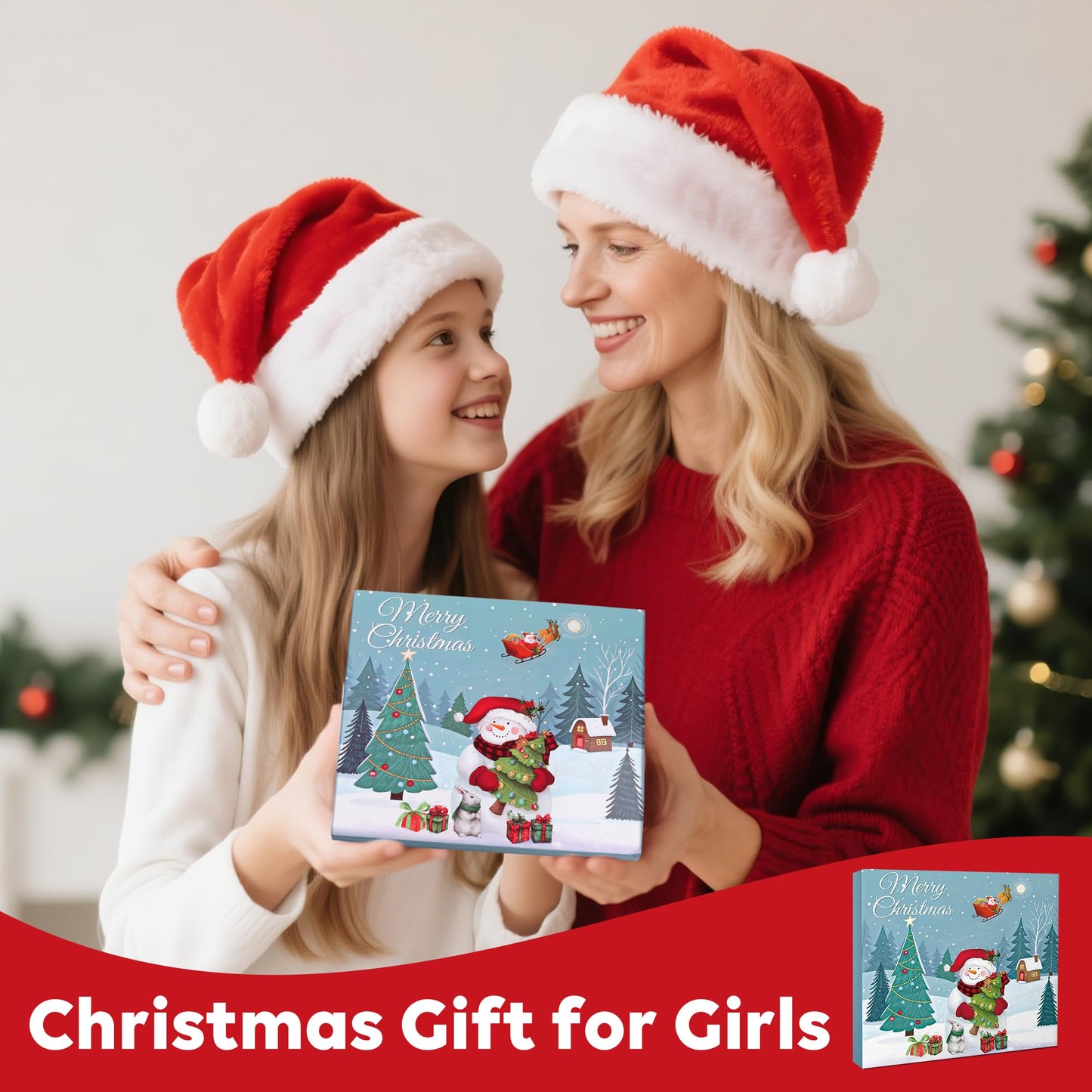 Christmas Advent Calendar Bracelets 2026 for Girls, 24 Days DIY Jewelry Making Kit with 22 Charm Beads and 2 Adjustable Bracelets, Xmas Countdown Gift for Kids Teens Women