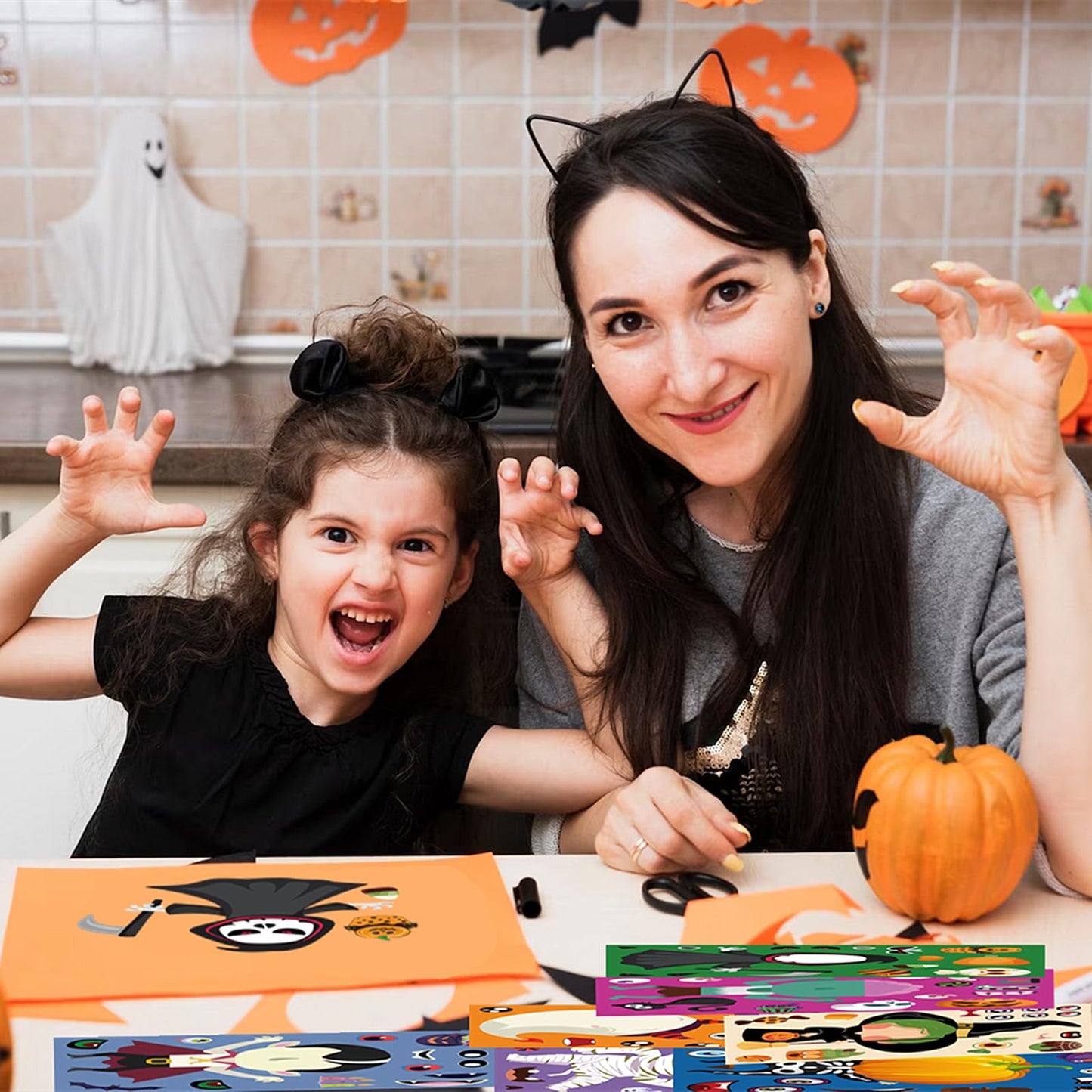 Halloween Stickers, Halloween Crafts Make Your Own DIY Stickers for Games Gifts Party Favors Supplies