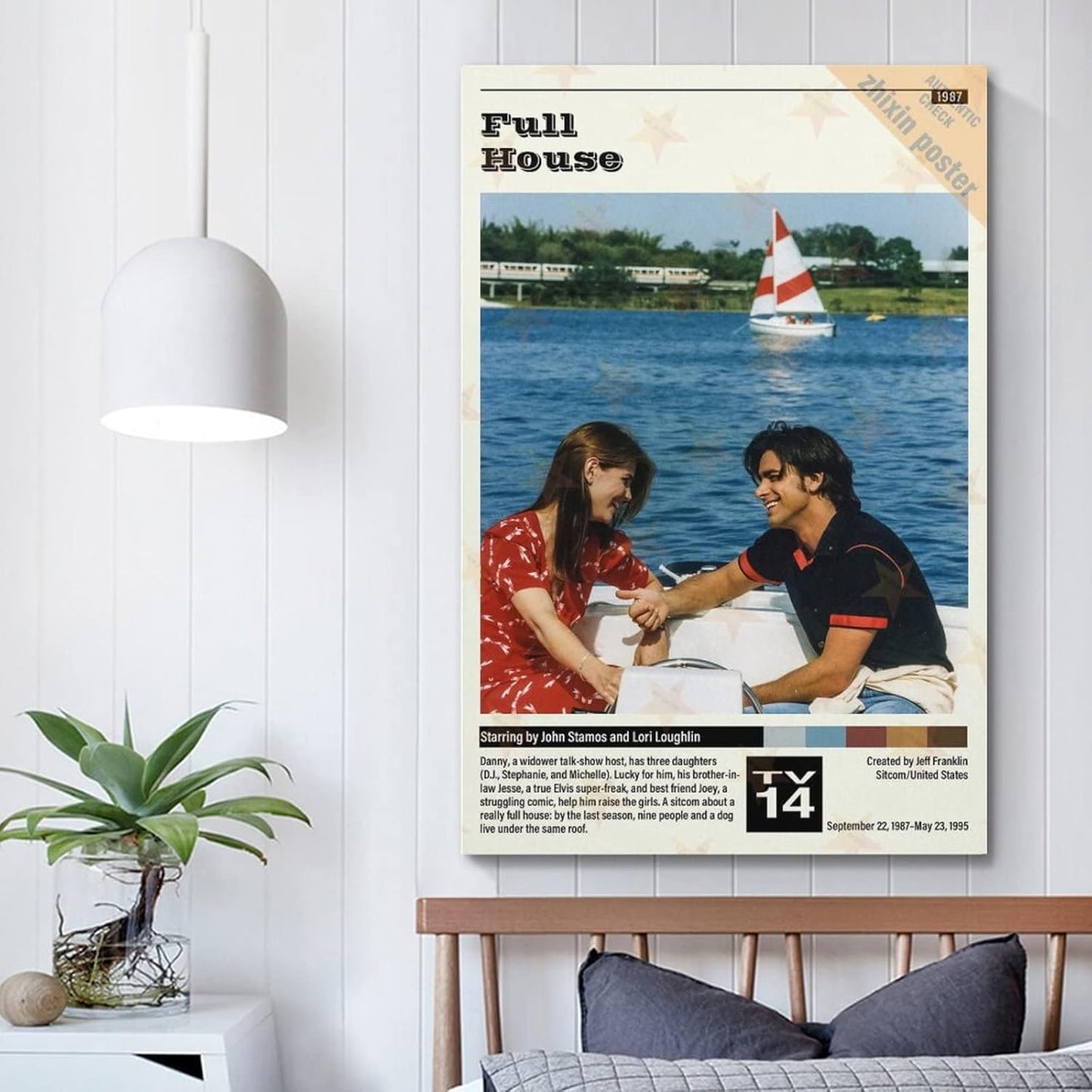 Full House TV Series Show Poster - Decorative Canvas Wall Art - Modern Family Bedroom Decor - 12x18 inch
