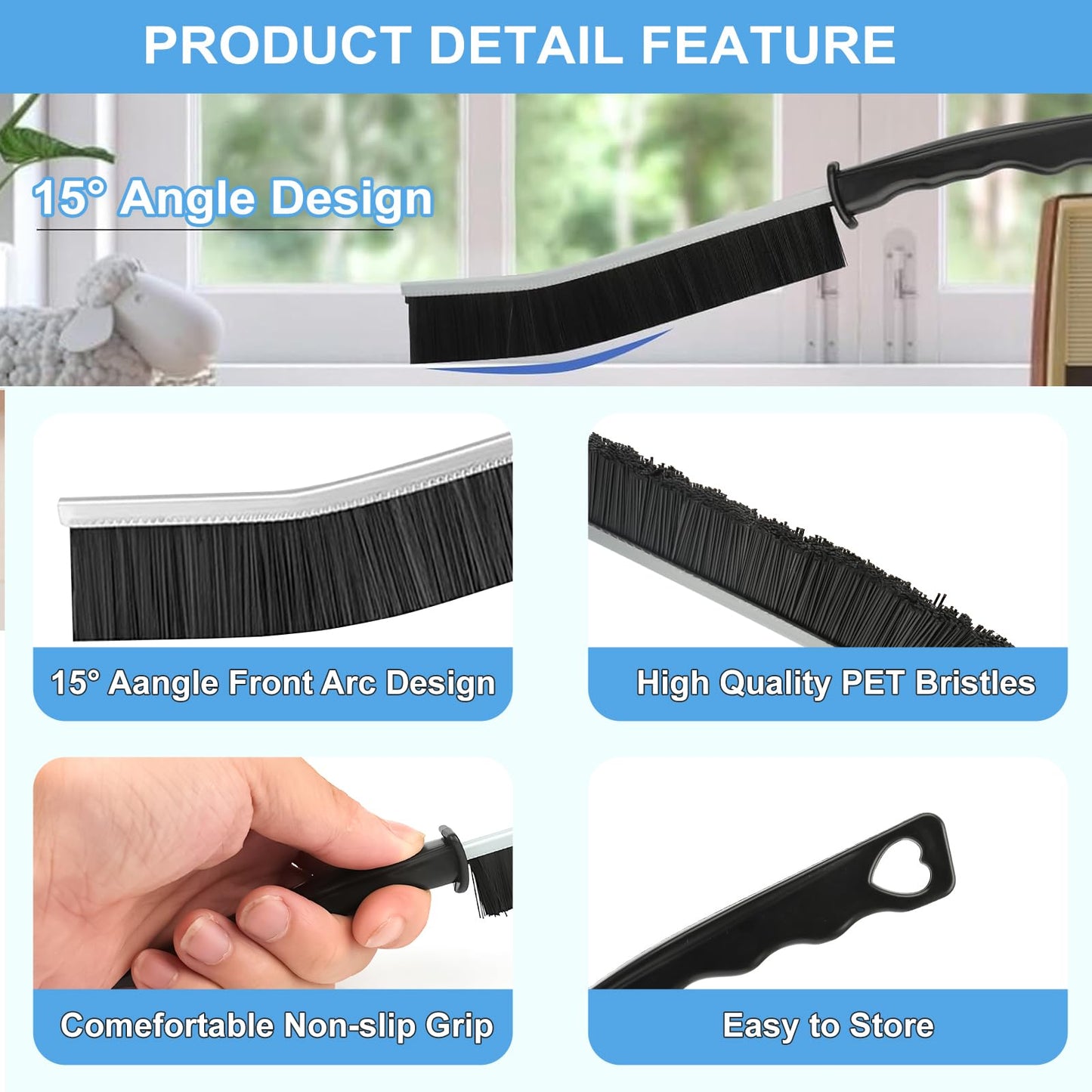 Dfacio 11Pcs Crevice Cleaning Brush Set, Hard Bristle Cleaning Supplies for Kitchen, Bathroom, Corner, Grout, Sink, Cup, Teapot, Bottle, Blender