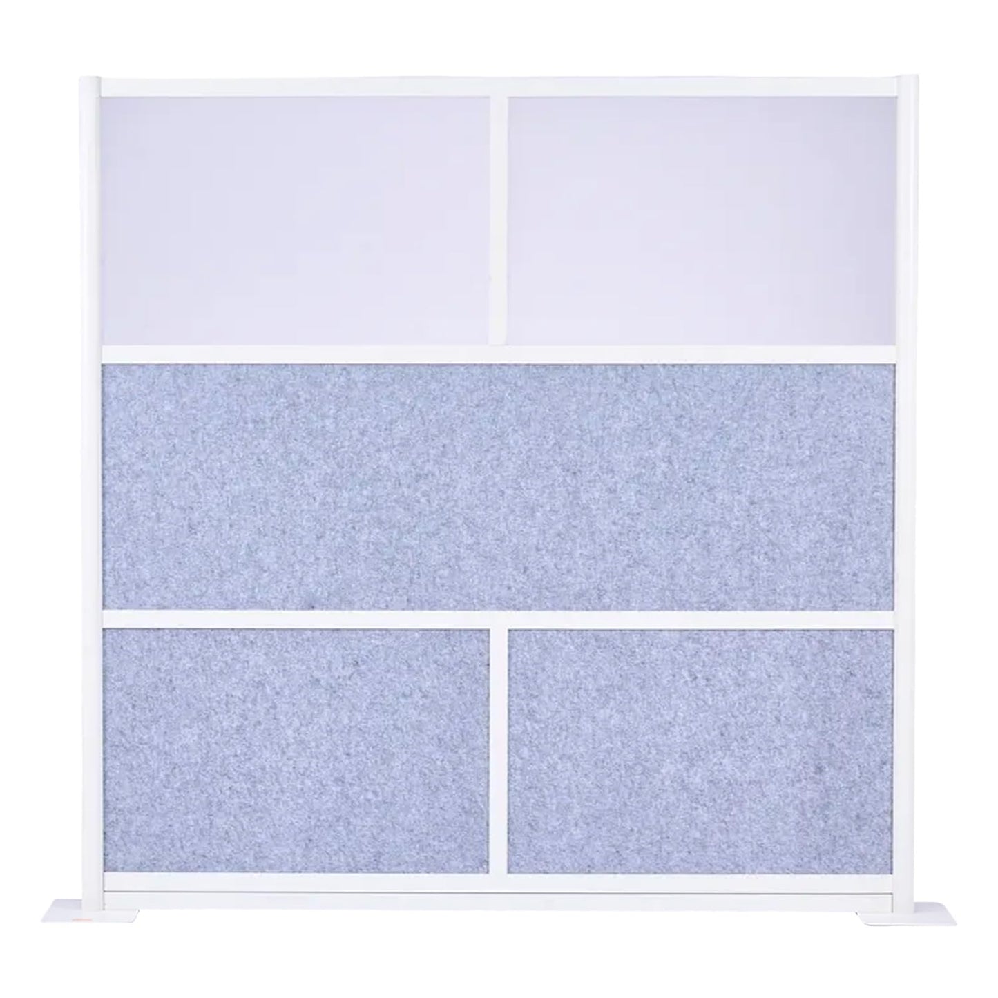 VEVOR Office Divider Privacy Partition, 1-Pack, 70" x 70" Modular Wall Room Divider, PET Workstation Cubicle Partition with Frosted Windows, Freestanding Privacy Panel Wall for Office Library
