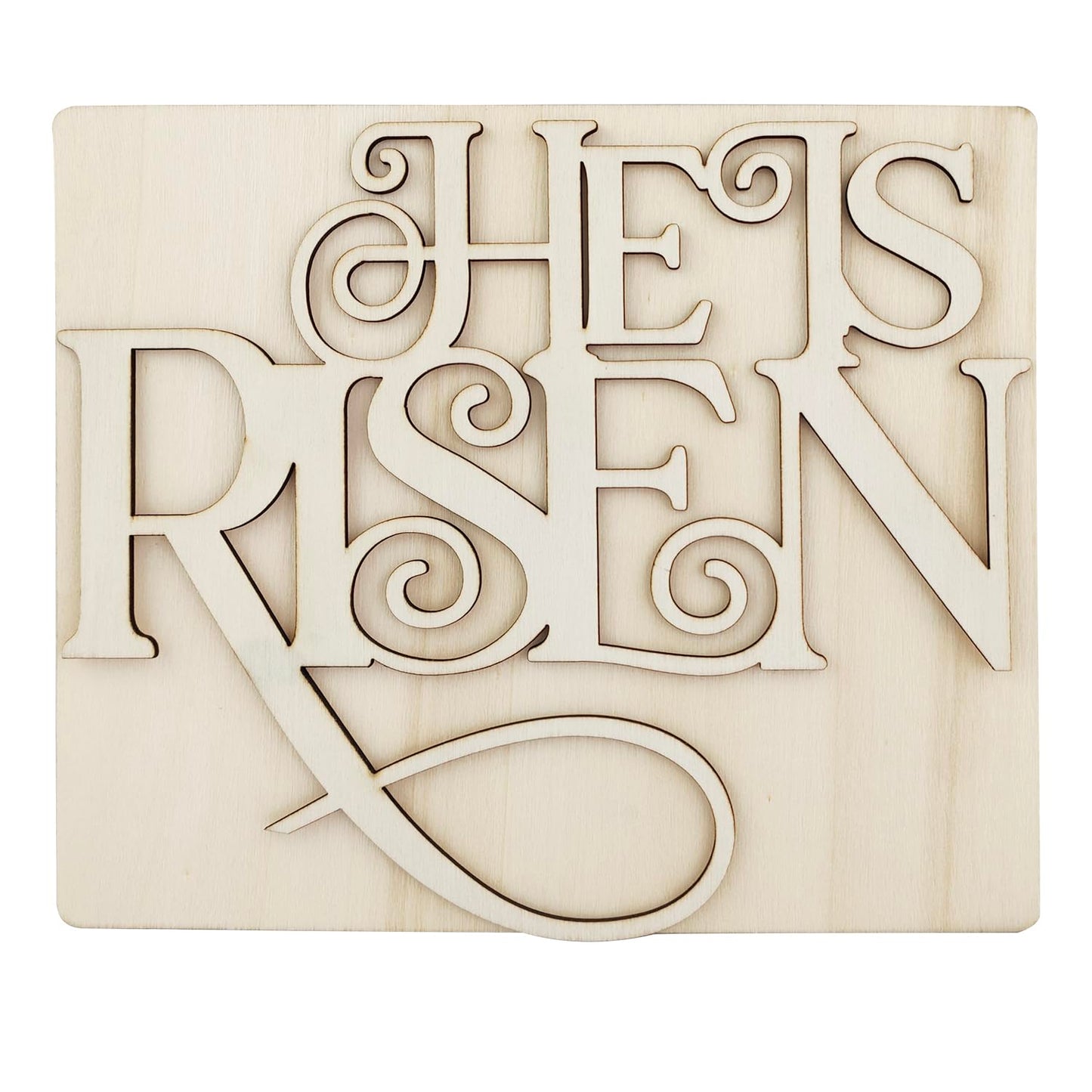 6 Pack 8 Inch Wood He is Risen Letters Cutouts Wood He is Risen Signs Wooden He is Risen Hanging Ornaments DIY He is Risen Wall Decor for Home Party Decoration