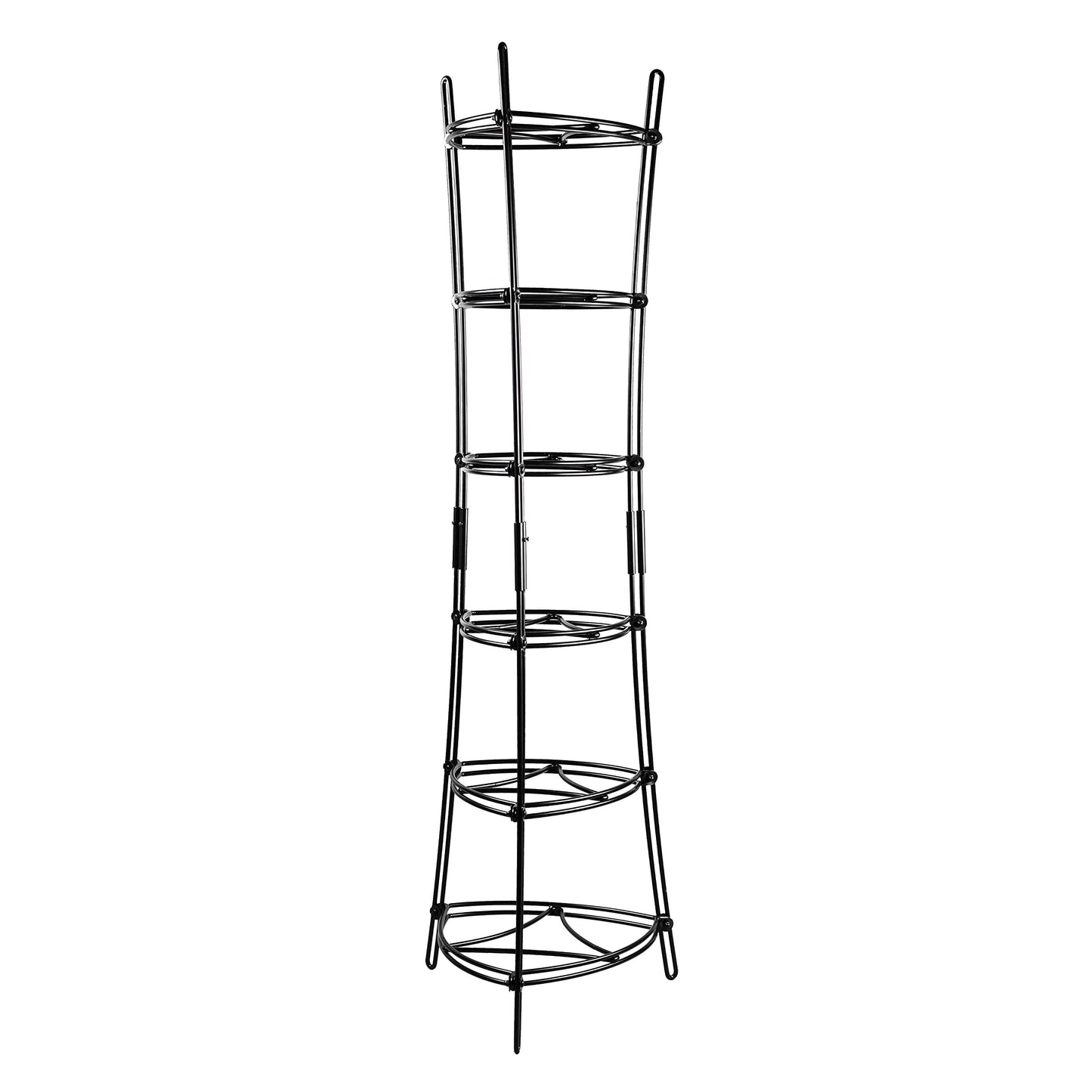 Lodge 6-Tier, Kitchen and Pantry Cast Iron Cookware Storage Organizing Tower, Steel Construction, Matte Black