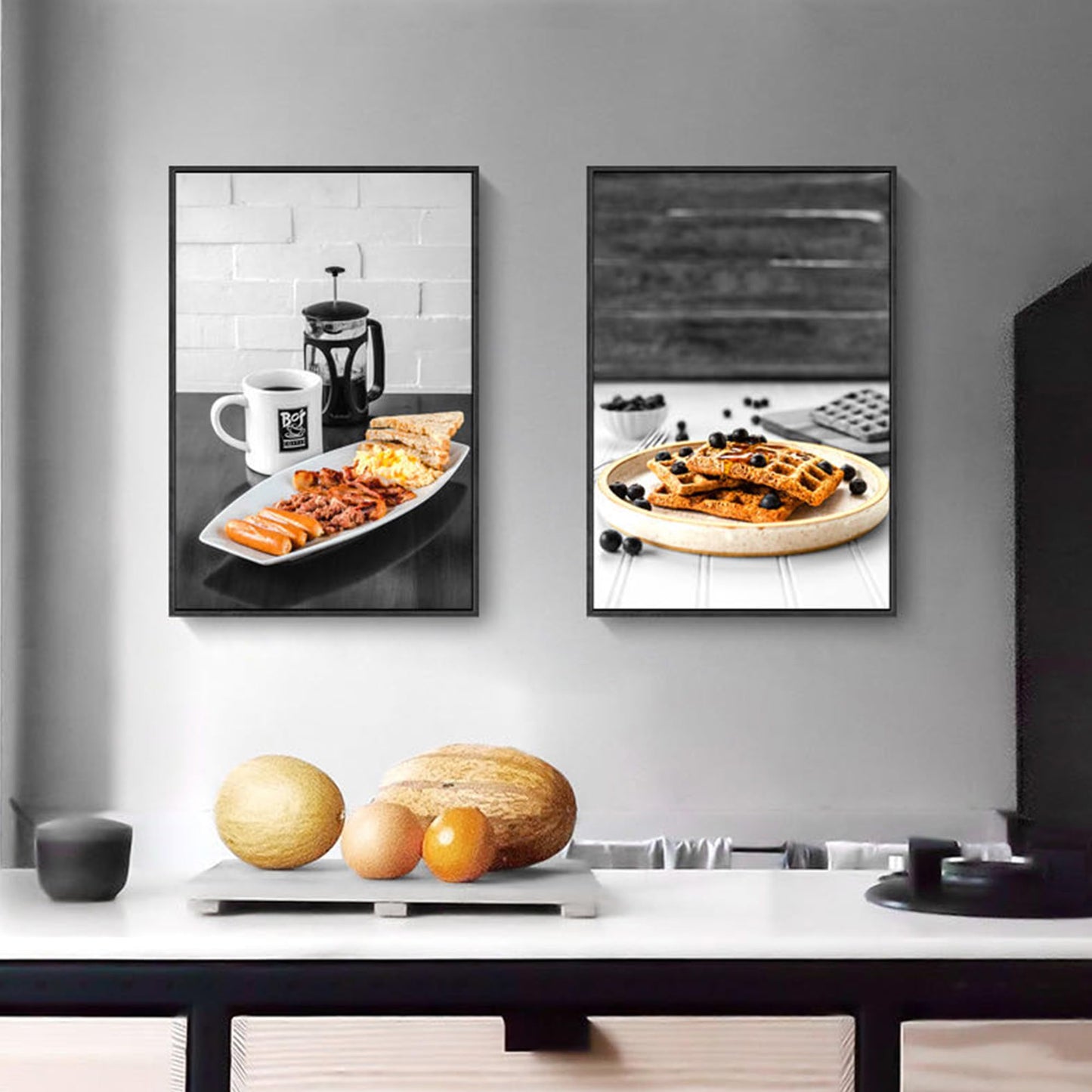 HUACANVAS 8x10 Canvas Floater Frame for Oil Paintings, 2 Pack Canvas Frames with 0.6"-0.9" Deep for Art Print, Picture Floating Frames,Float Frame for Wall Decor (Black,8"x10")