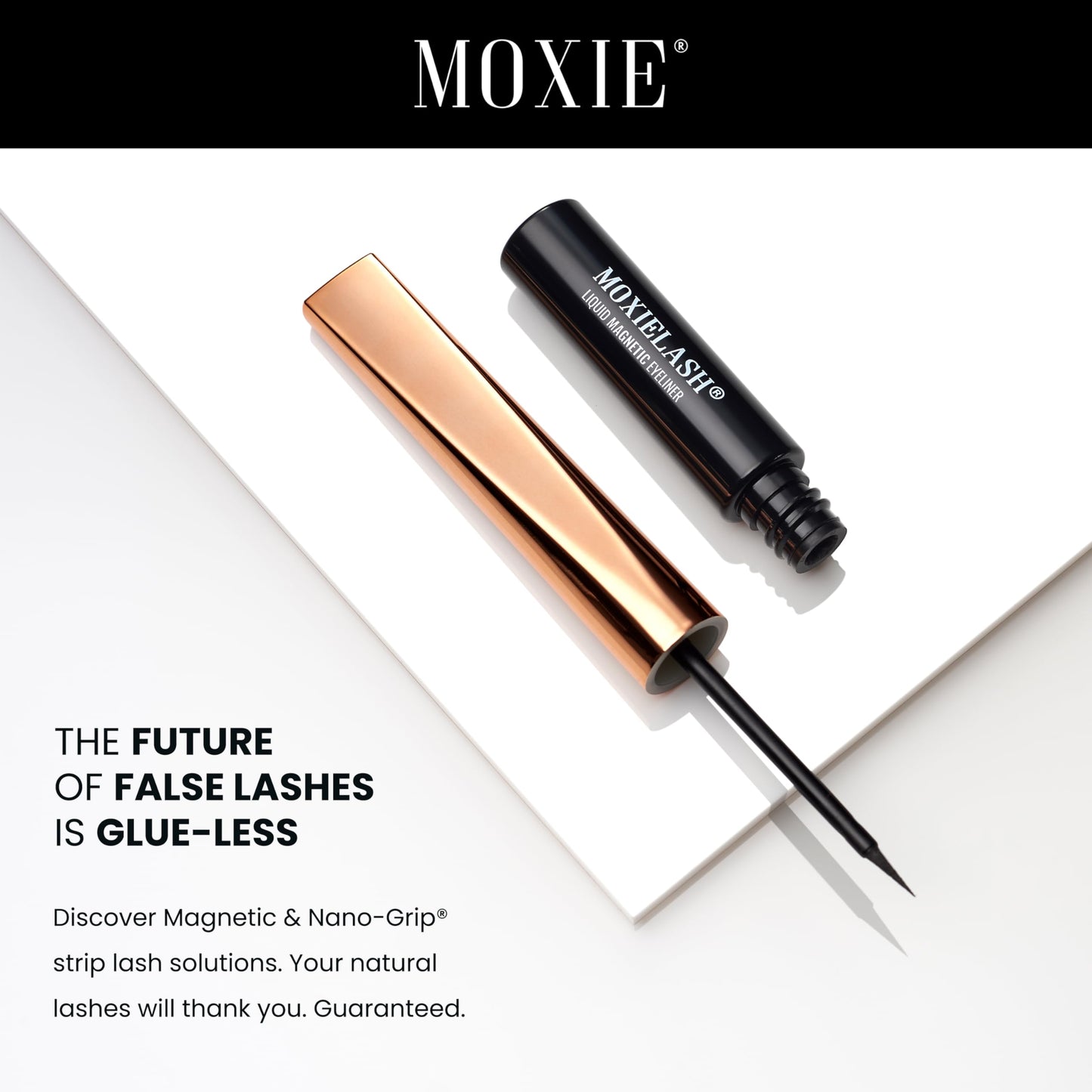 MoxieLash Magnetic Eyeliner for Eyelashes - Premium Magnetic Liner for Eyelashes - Secure Hold & Easy to Use - Lash Liner & Smudge Proof - Cruelty & Paraben Free - Natural Look