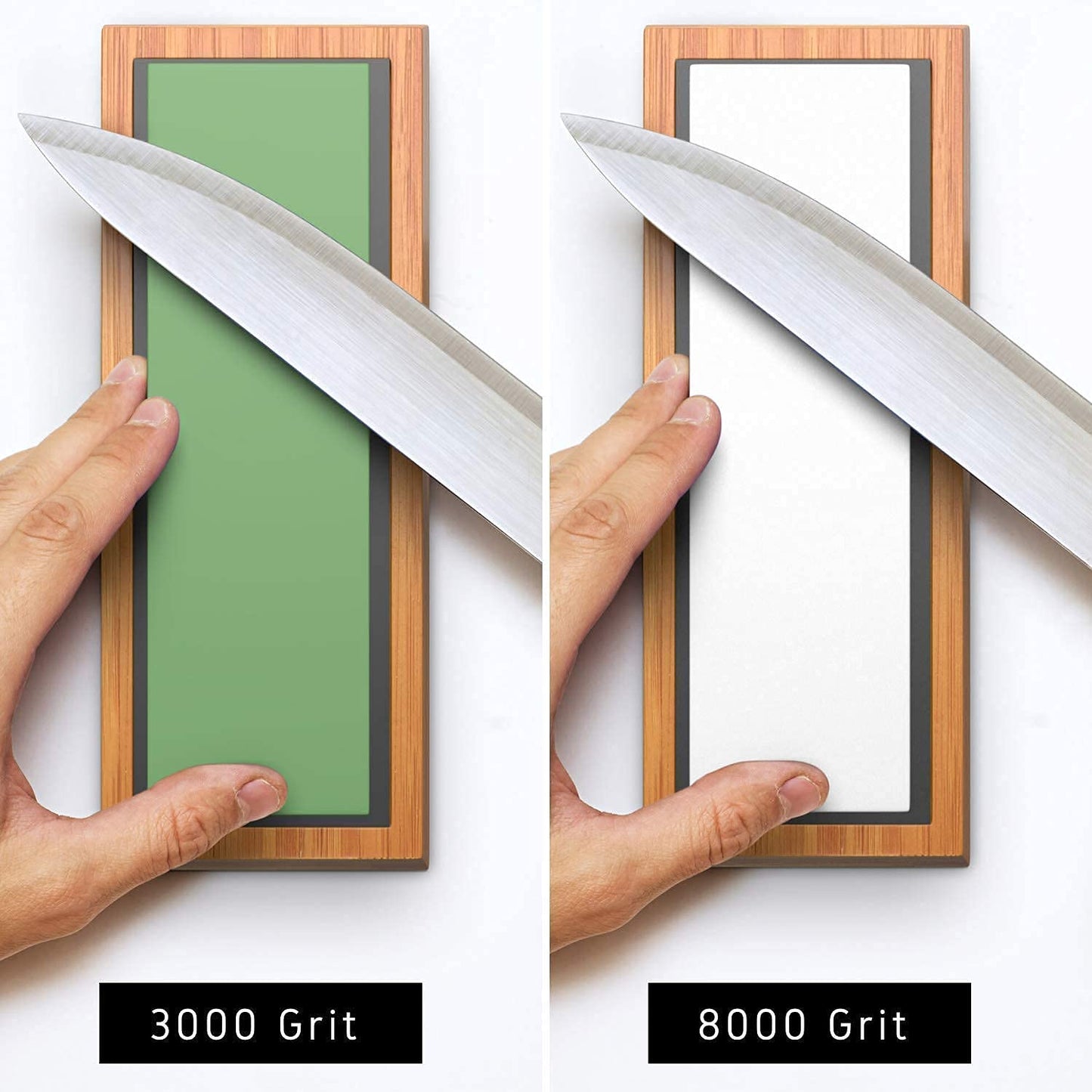 Sharp Pebble Knife Sharpening Stones Kit with 400/1000 and 3000/8000 Grit with Flattening Stone