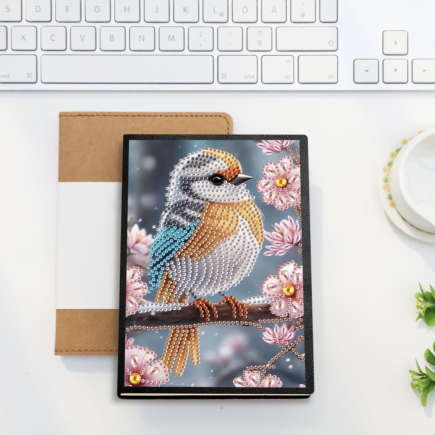 SHEGZHUC Diamond Painting Notebook Journal A5 Blank 14.5x21cm/5.7×8.26in Diamond Painting Composition Journaling Notebooks Notepad Sketchbook Diary Special Drills Girls Gifts || Hummingbirds Animal