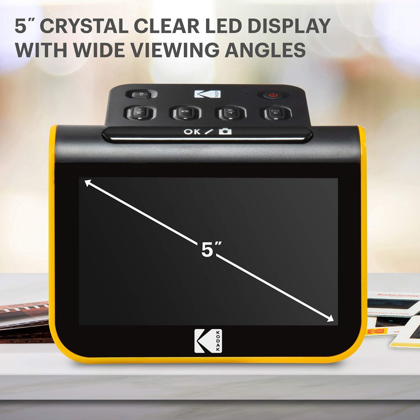 KODAK Slide N SCAN Film & Slide Scanner Digitizer with 5” LCD Screen, Quickly Convert Negatives & Slides to Digital 22MP JPEG Photos, Compatible with 135, 126 and 110 Film & Slides