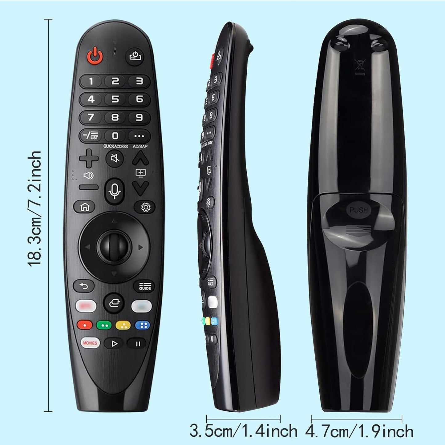 Replacement LG TV Remote Magic Remote Control AKB75855501 with Voice and Pointer Function, LG Smart TV Remotes AN-MR20GA MR19BA MR18BA MR650A OLED UHD QNED NanoCell