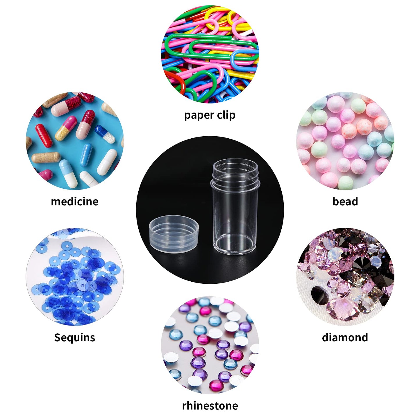 Douorgan Diamond Painting Storage Containers 60 Slots Accessories and Tools Portable Diamond Painting Organizer Shockproof Diamond Art Storage Case Jewelry Beads Storage Box