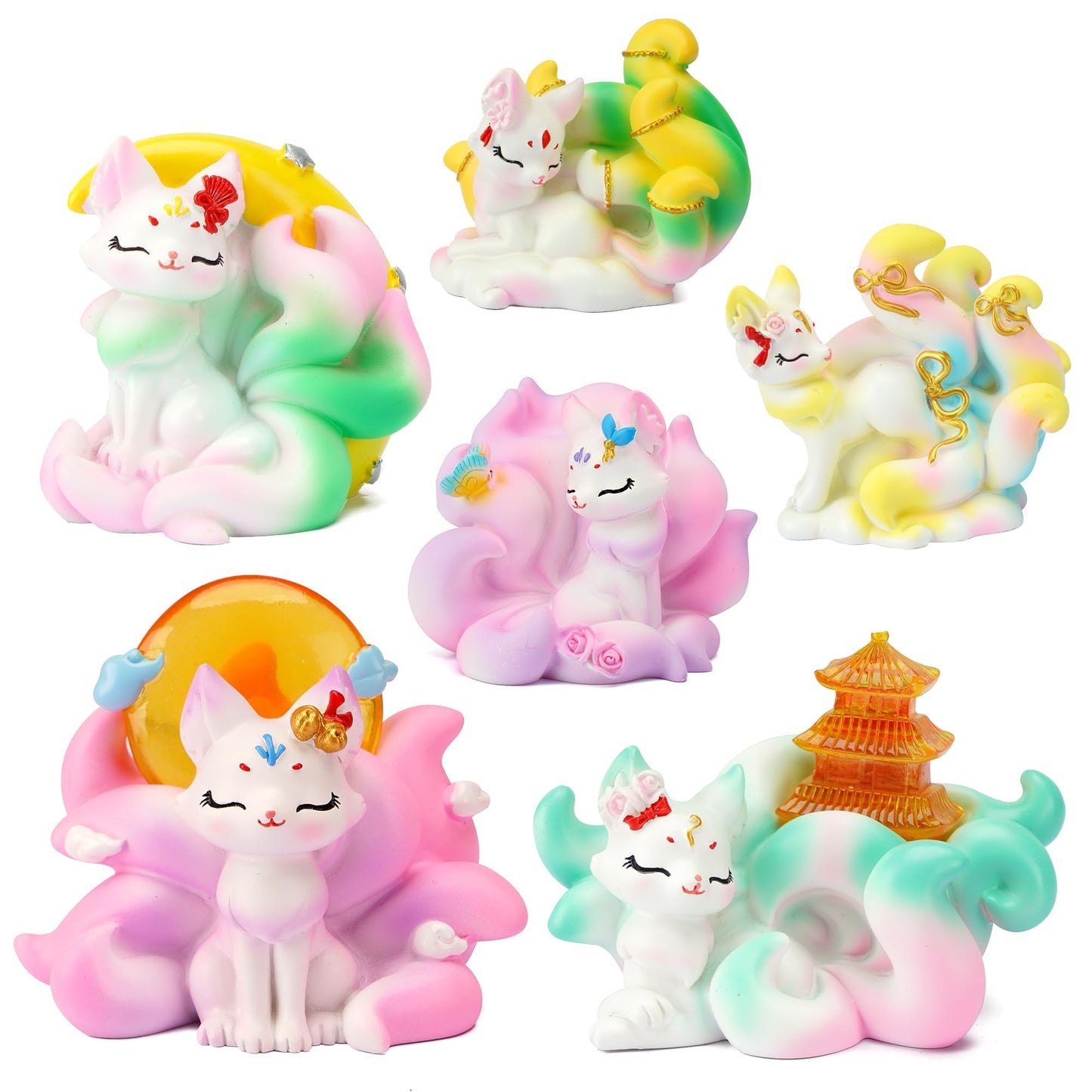 Zaleny Nine-Tailed Demon Fox Blind Box Popular Mystery Boxes Collectible Action Figure Toys Random Style Goodie Treat Boxes Party Favors Gifts