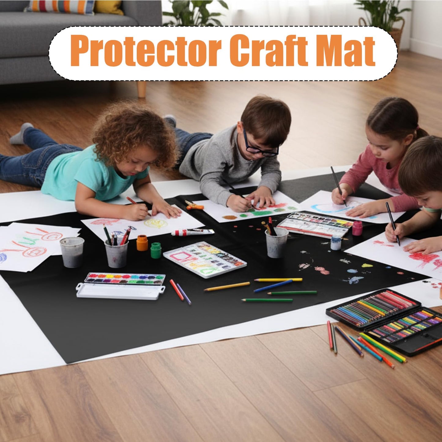2 Pack Extra Large Silicone Mat Place Mats Table Protector Craft Heat Resistant Mat for Kitchen, Painting