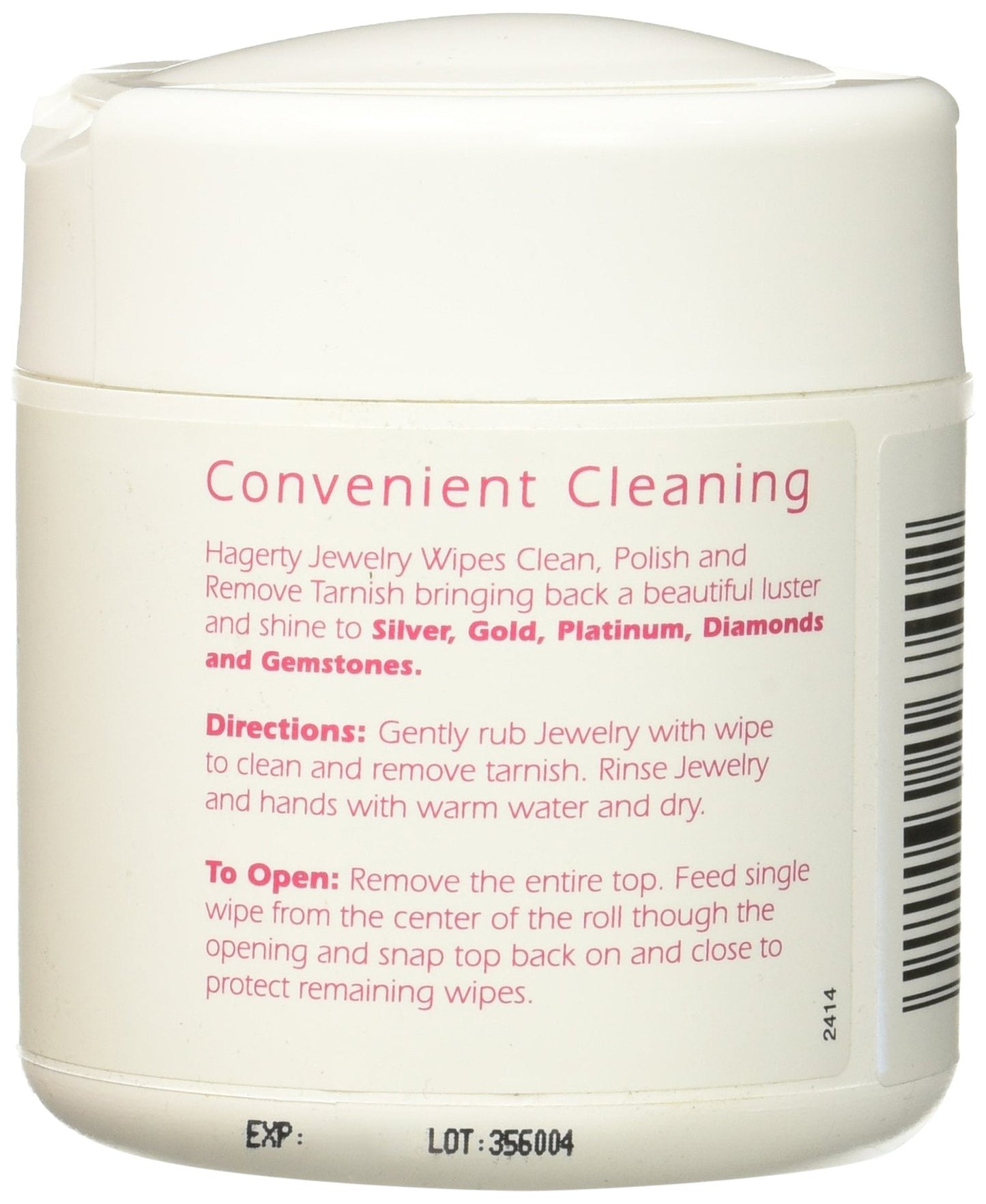 Hagerty 16740 3-by-5-inch Jewelry Care 20 Disposable Wipes, White