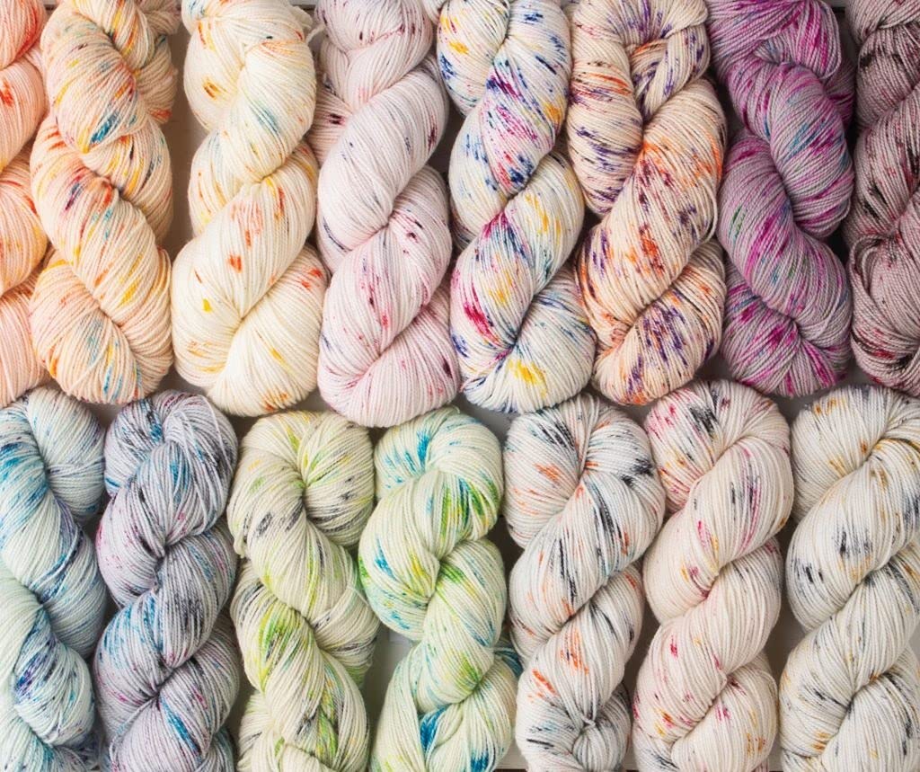 Knit Picks Hawthorne Speckle Hand Paint Fingering Weight Sock Yarn (Confetti Speckle)