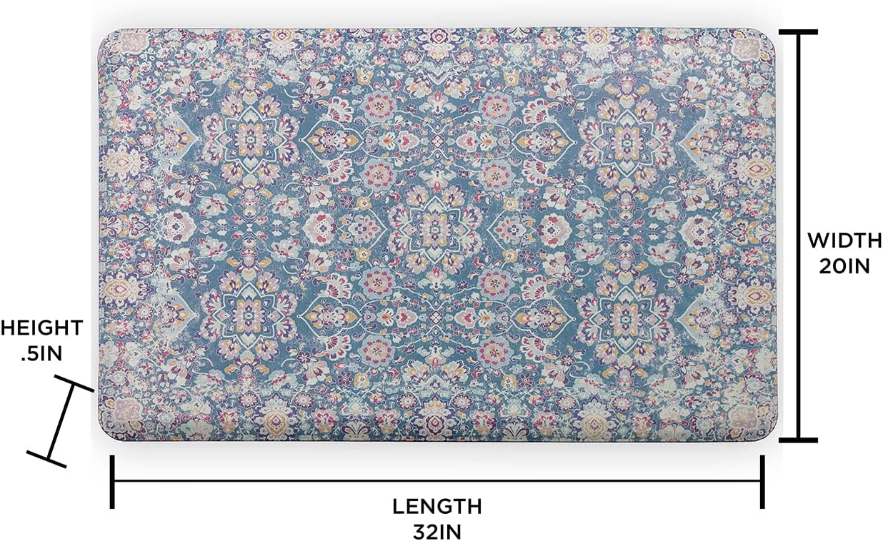 FloorPops Blue Kilim Anti-Fatigue Comfort Mat, FPA3732