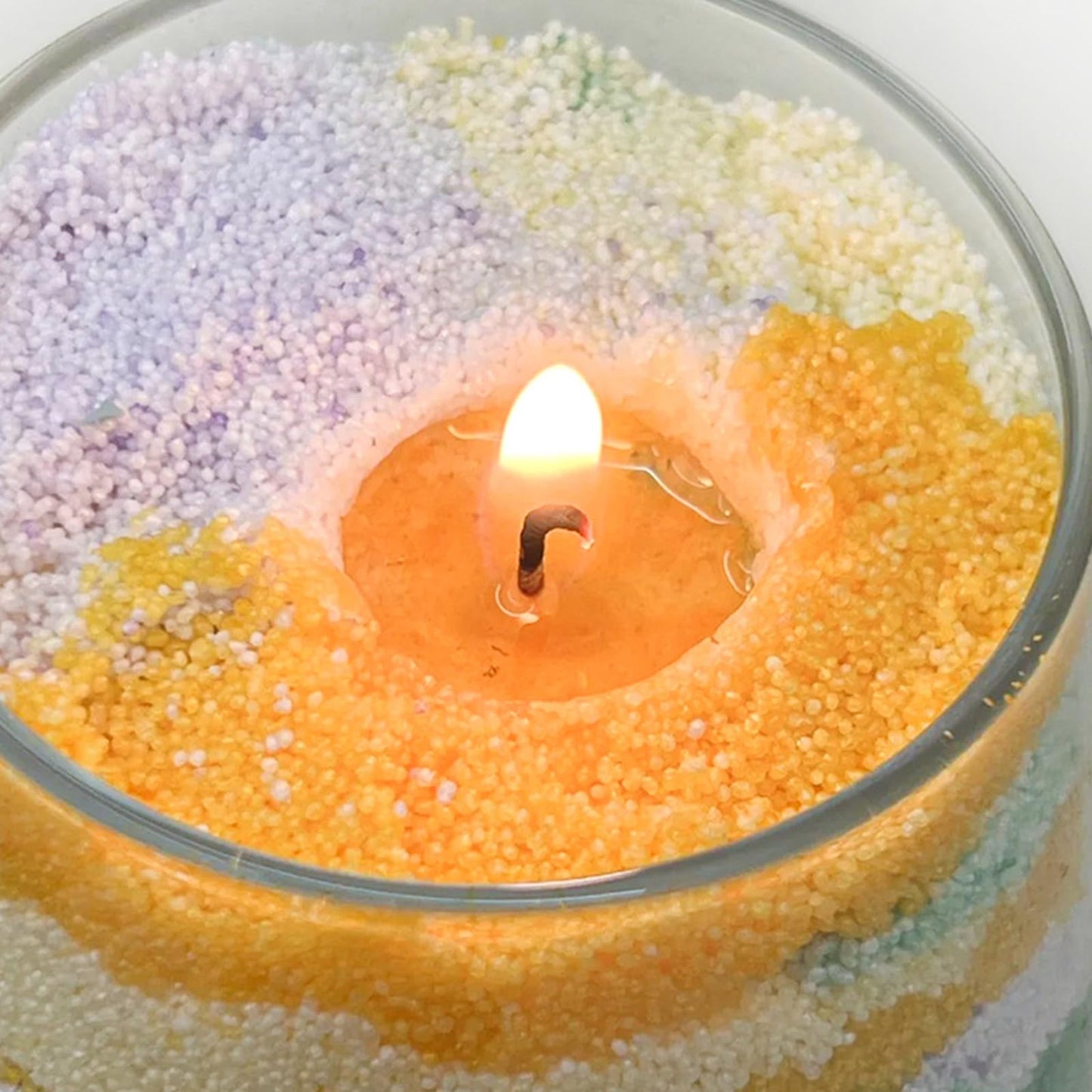 CoolCrafts Sand Wax Candle with Wicks 2 LB Pearled Sand Candle Bulk for Candle Making, Wedding Decor, Crafts - Pink
